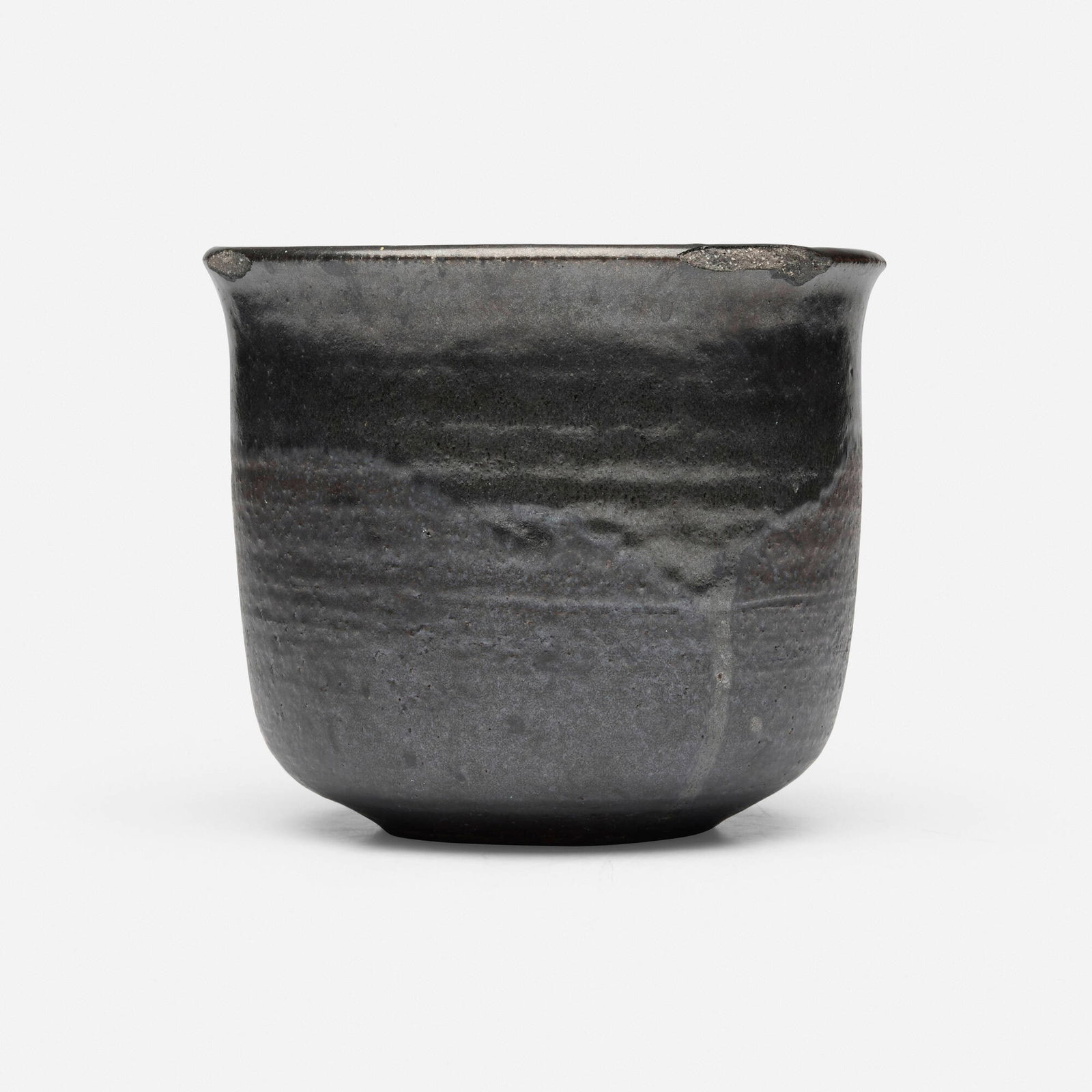 Toshiko Takaezu, Planter: Toshiko Takaezu Planter c. 1980 glazed stoneware 6.5 h x 7.75 dia in (17 x 20 cm) Incised signature to underside 'TT'. Provenance: Acquired directly from the artist, Collection of Pearl and
