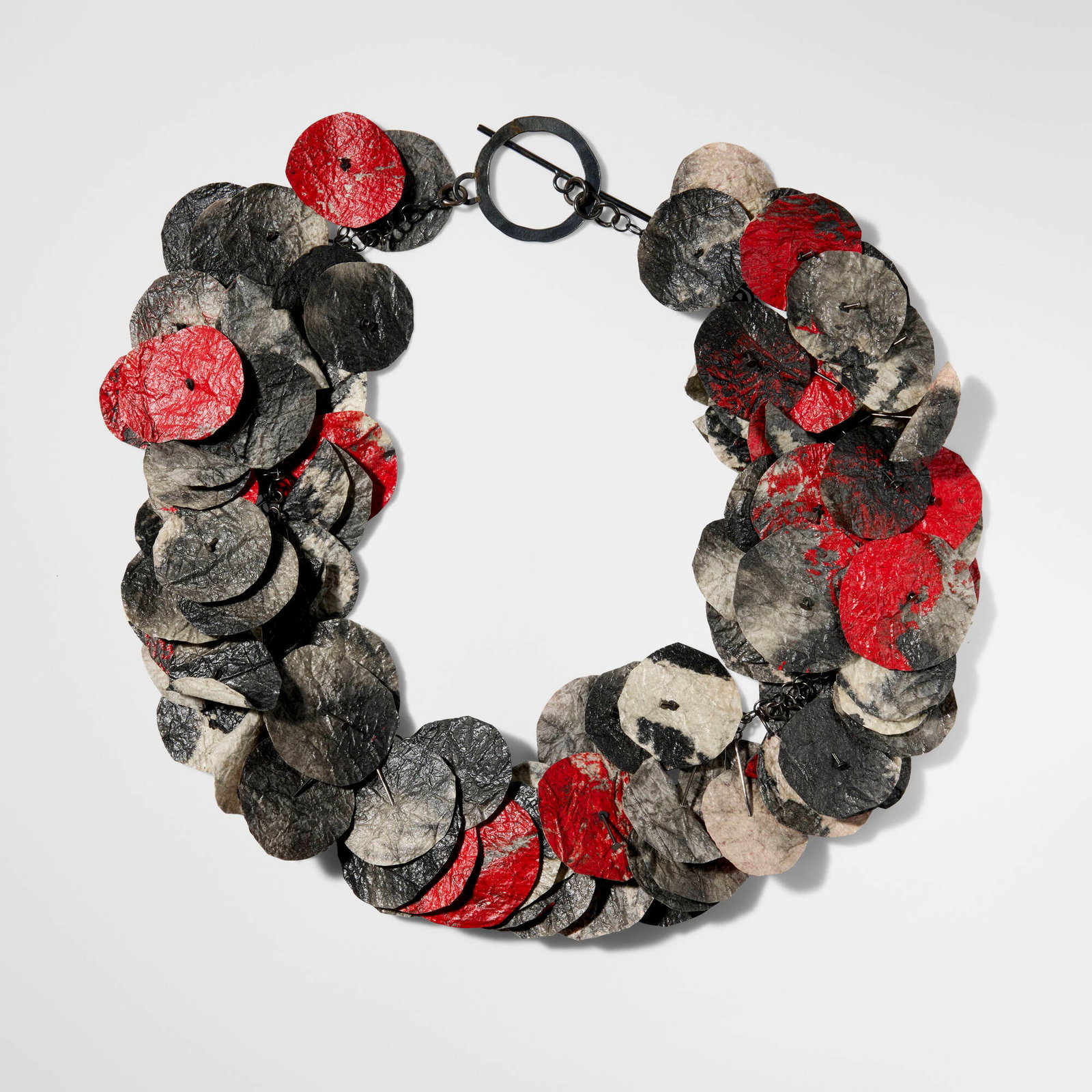 Myung Urso, Necklace: Myung Urso Necklace 2014hanji paper, oxidized silver 0.75 d x 18.5 l in (2 x 47 cm) Provenance: Pistachios Gallery, Chicago | Private Collection This work