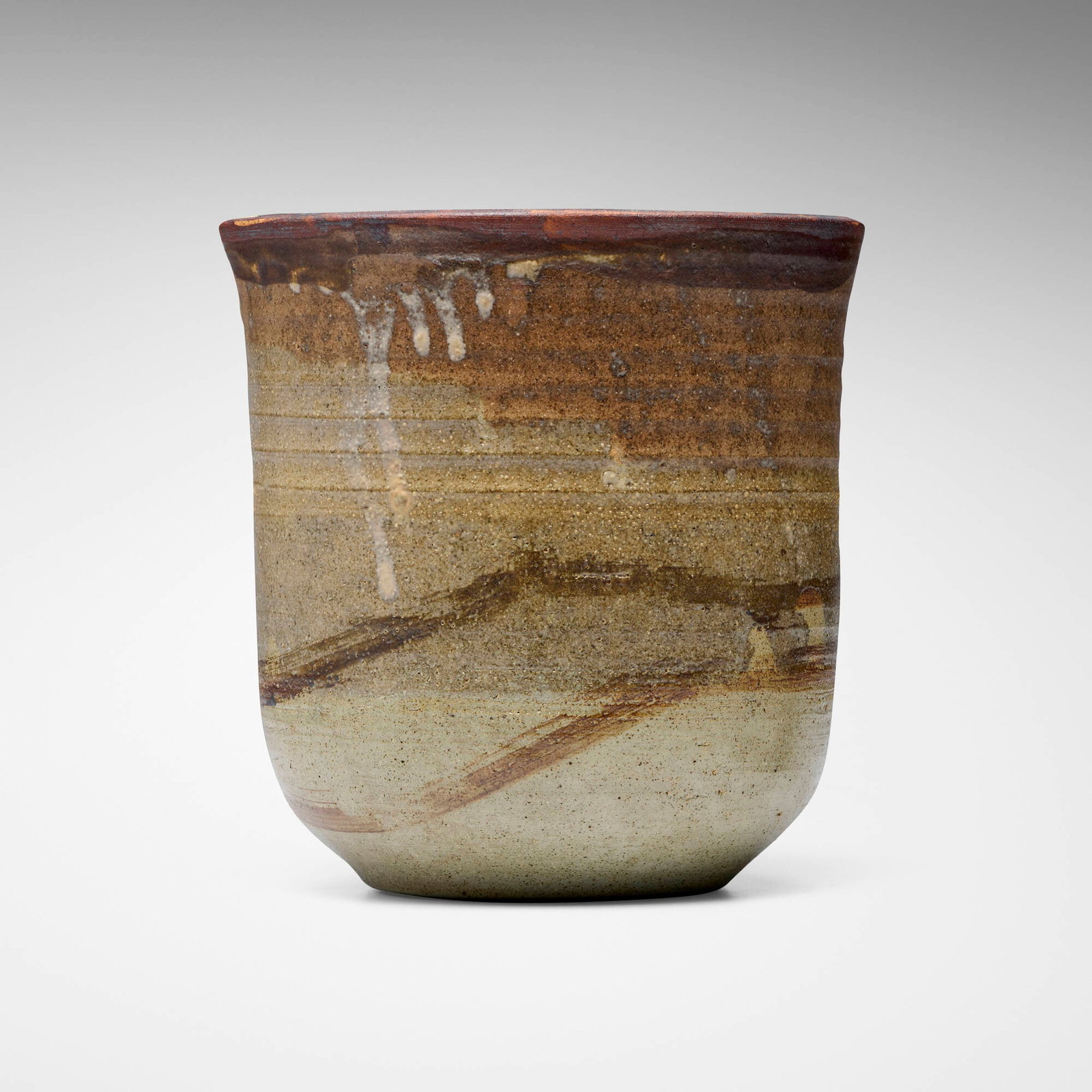 Toshiko Takaezu, Vase: Toshiko Takaezu Vase c. 1978 glazed stoneware 7.75 h x 7.25 dia in (20 x 18 cm) Incised signature to underside 'TT'. This work will ship from Lambertville, New Jersey.