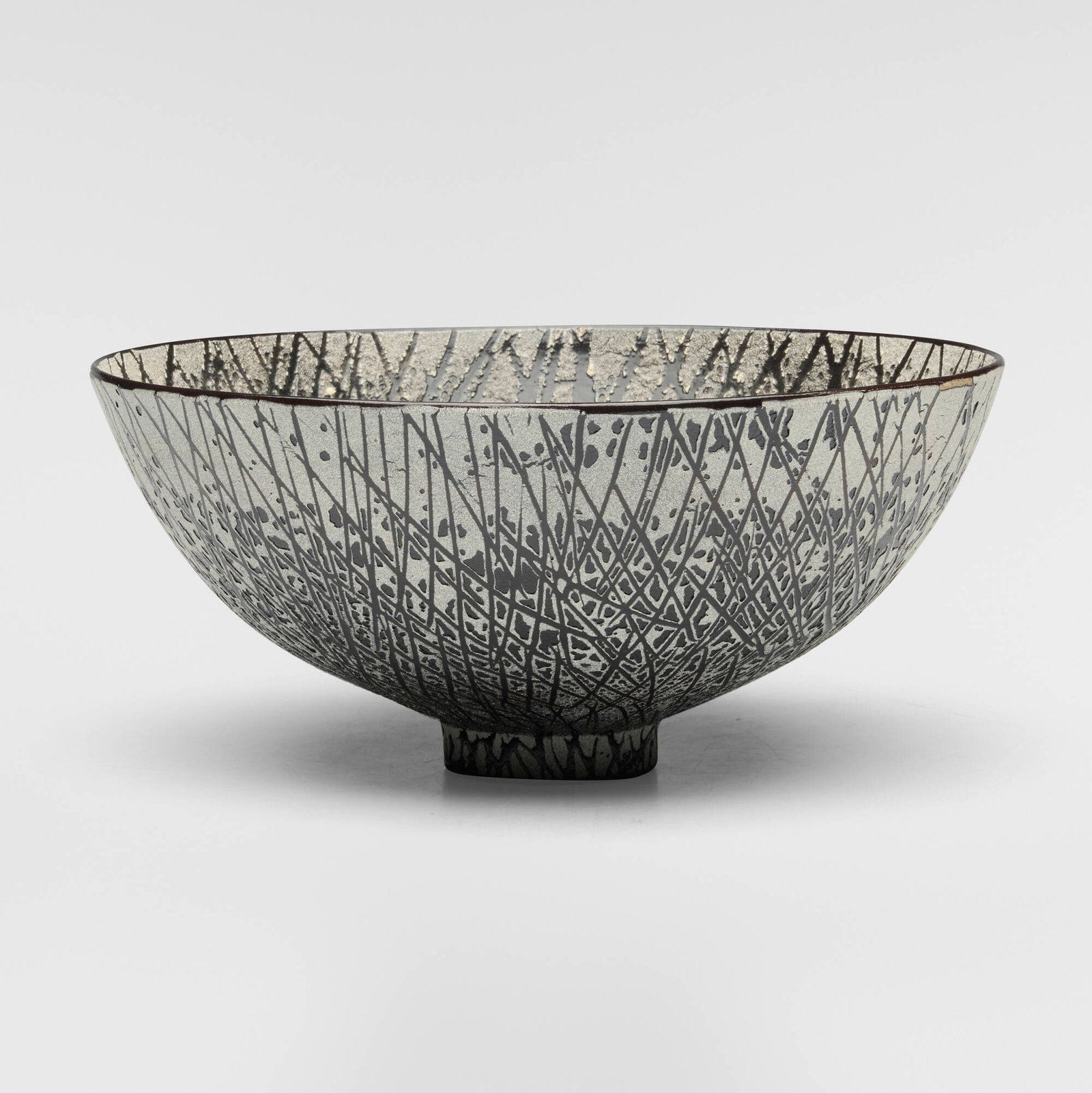 James Lovera, Footed bowl: James Lovera Footed bowl glazed earthenware 4.375 h x 9.5 dia in (11 x 24 cm) Incised signature to underside 'Lovera'. This work will ship from Lambertville, New Jersey.