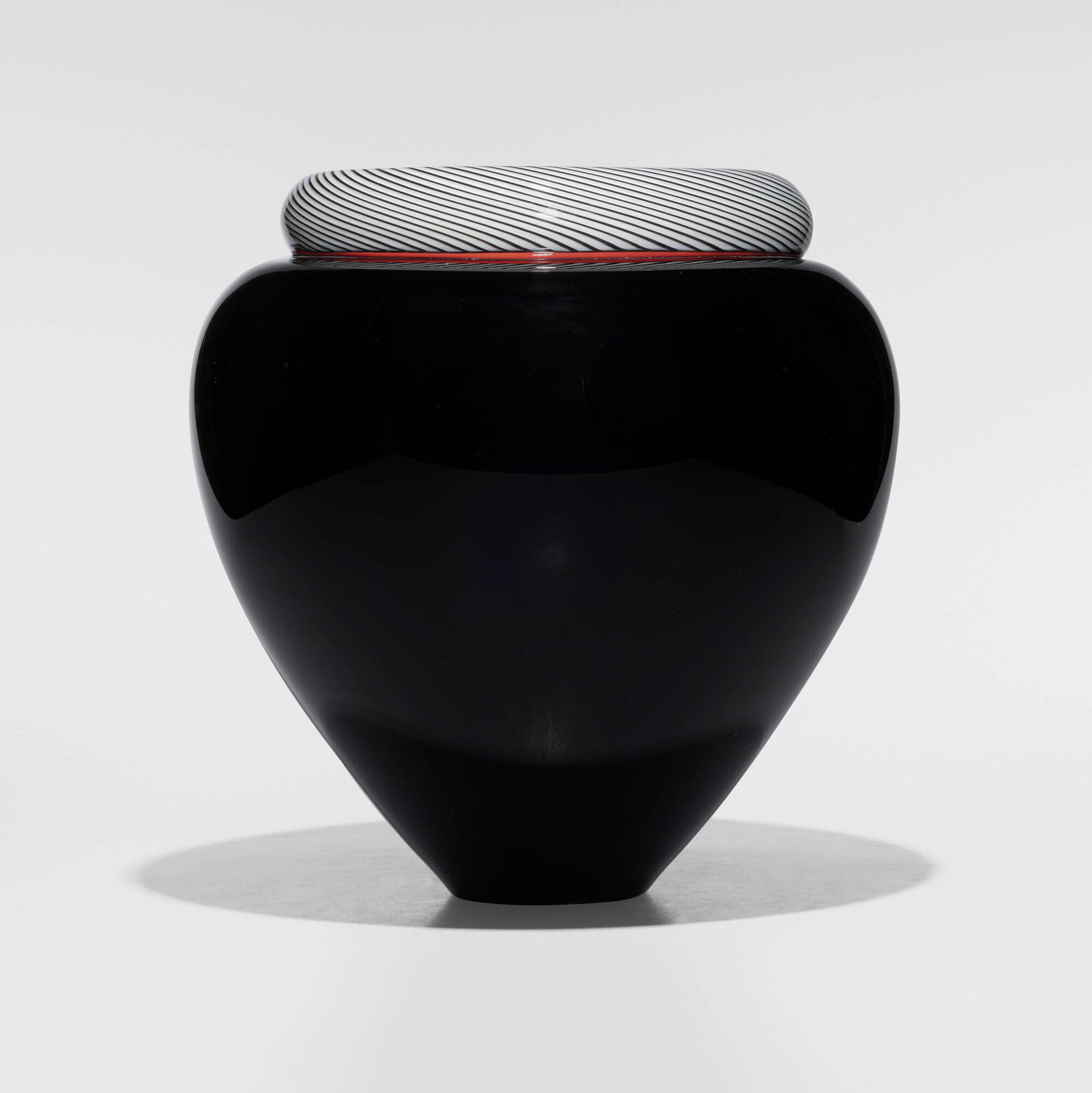 Lino Tagliapietra, Vase: Lino Tagliapietra Vase Effetre InternationalItaly, 1986hand-blown glass 12.5 h x 12.5 dia in (32 x 32 cm) Etched signature, date and number to underside 'Lino Tagliapietra Effetre Intern