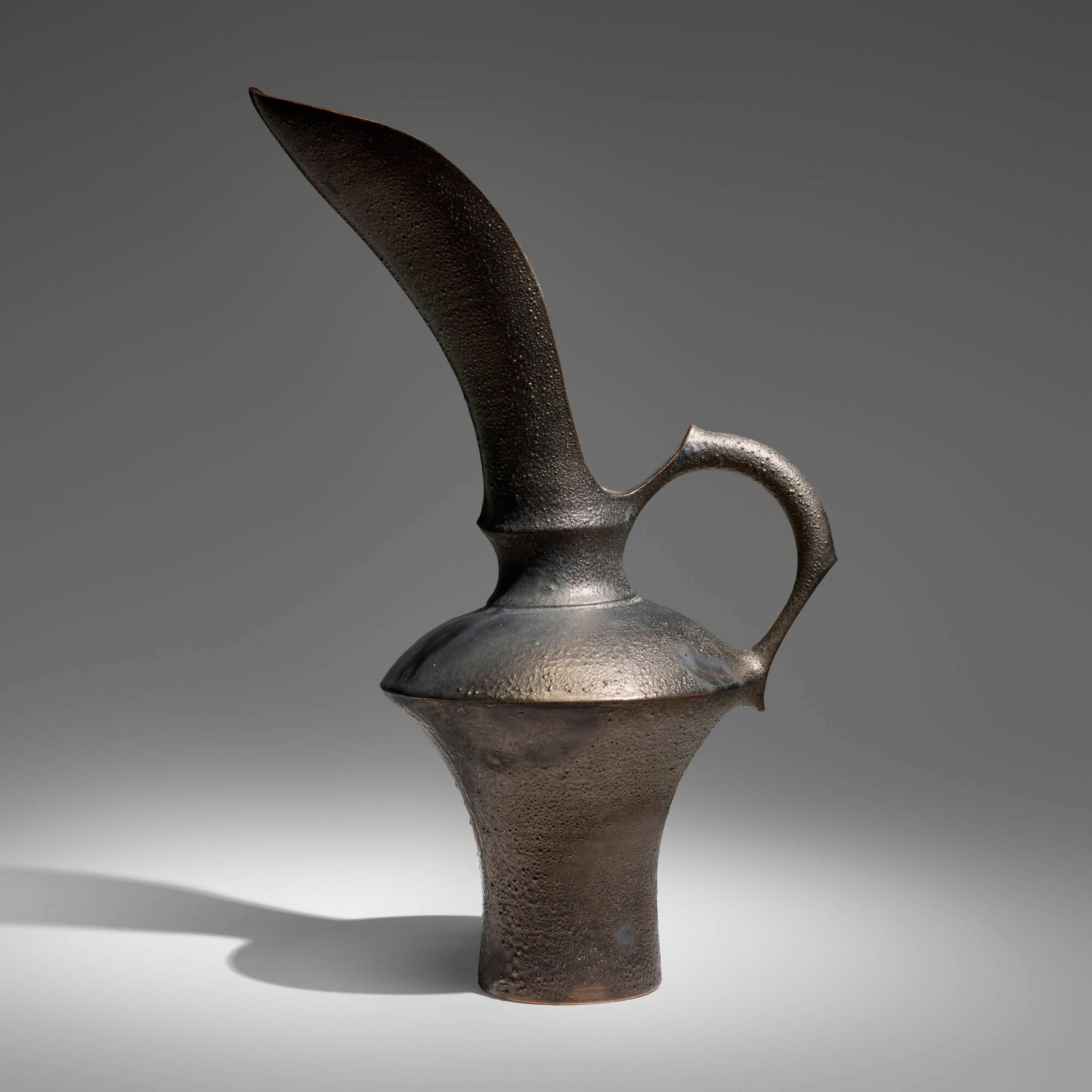 Anne Hirondelle, Aquaria #32 (large pitcher): Anne Hirondelle Aquaria #32 (large pitcher) 1997 glazed stoneware 25.875 h x 12.75 w x 10.25 d in (66 x 32 x 26 cm) Signed to underside 'A.E. Hirondelle'. Provenance: The Works Gallery,