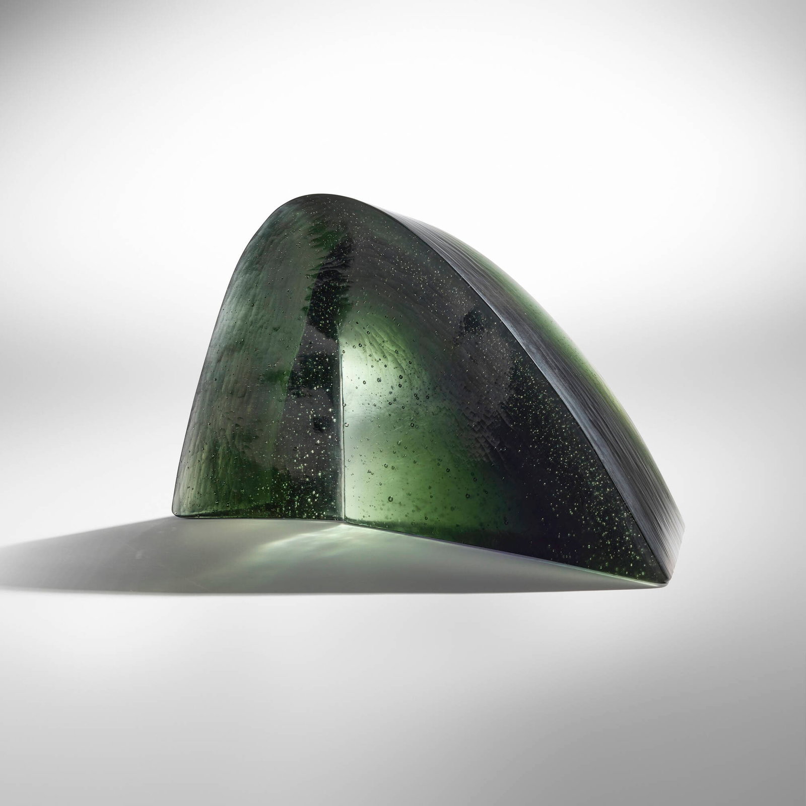 Robyn Campbell, Path of Inflection II: Robyn Campbell Path of Inflection II 1999 cast and polished glass 9.5 h x 15.5 w x 6.5 d in (24 x 39 x 17 cm) Incised signature, title and date to underside 'Path of Inflection II Robyn Campbell