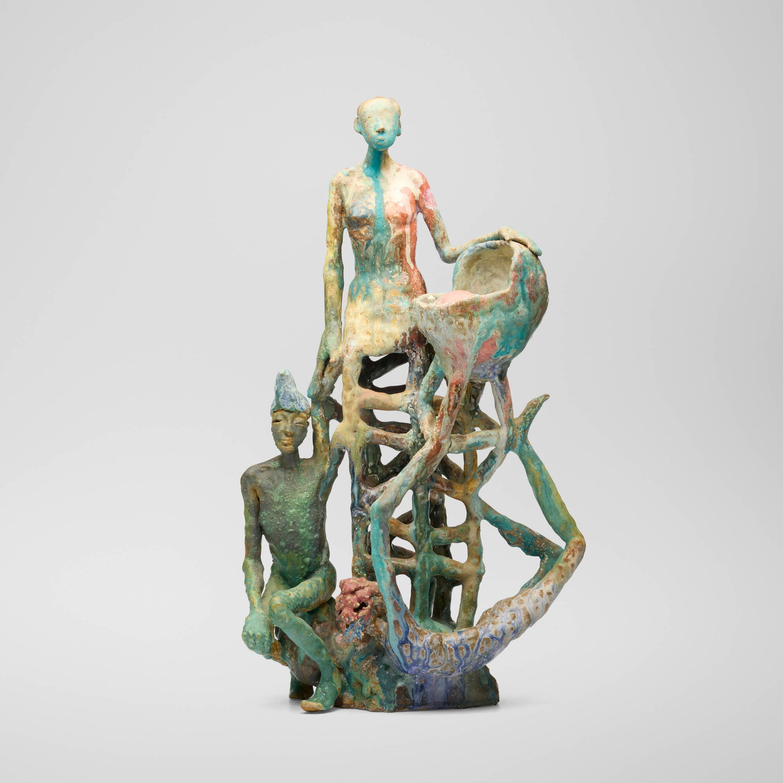 Sunkoo Yuh, Untitled: Sunkoo Yuh Untitled c. 2010glazed stoneware 22.75 h x 13 w x 8.625 d in (58 x 33 x 22 cm) Provenance: Collection of Marge Brown Kalodner and Philip Kalodner