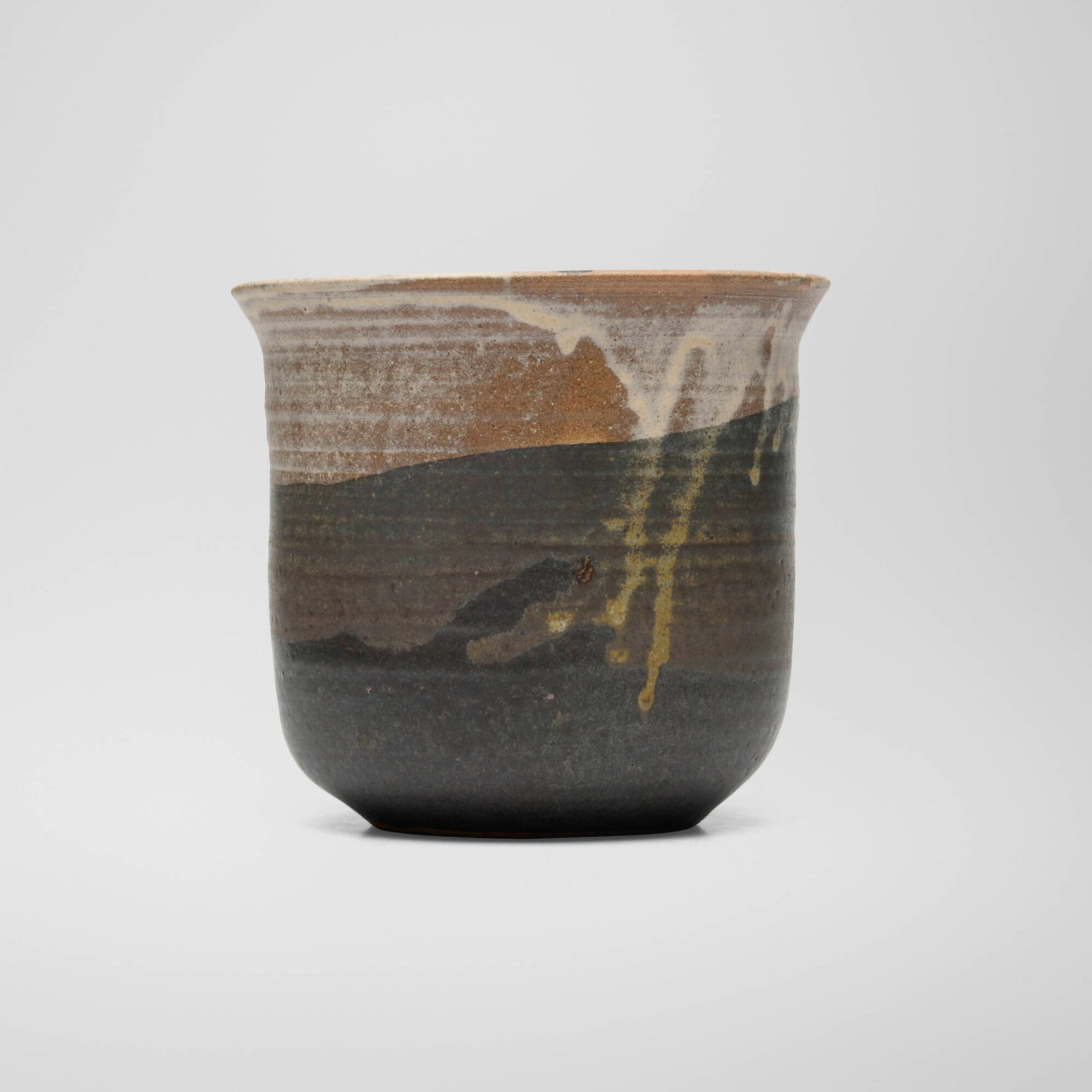 Toshiko Takaezu, Planter: Toshiko Takaezu Planter c. 1978glazed stoneware 7.5 h x 8.25 dia in (19 x 21 cm) Incised signature to underside 'TT'. Provenance: Acquired directly from the artist, Col
