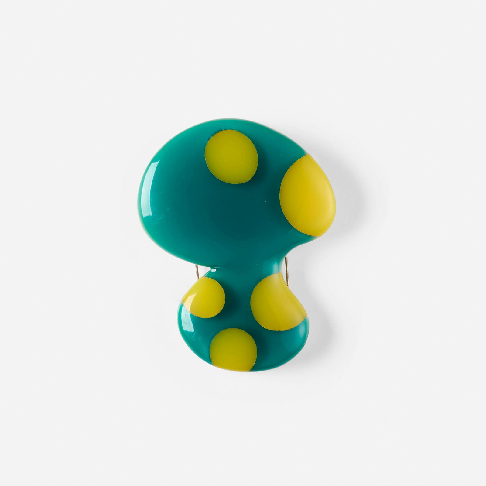 Contemporary, Brooch: Contemporary Brooch acrylic resin, printed polyethylene 4.125 h x 3.375 w x 0.75 d in (10 x 9 x 2 cm) Provenance: Collection of Marge Brown Kalodner and Philip Kalodner This work will ship from
