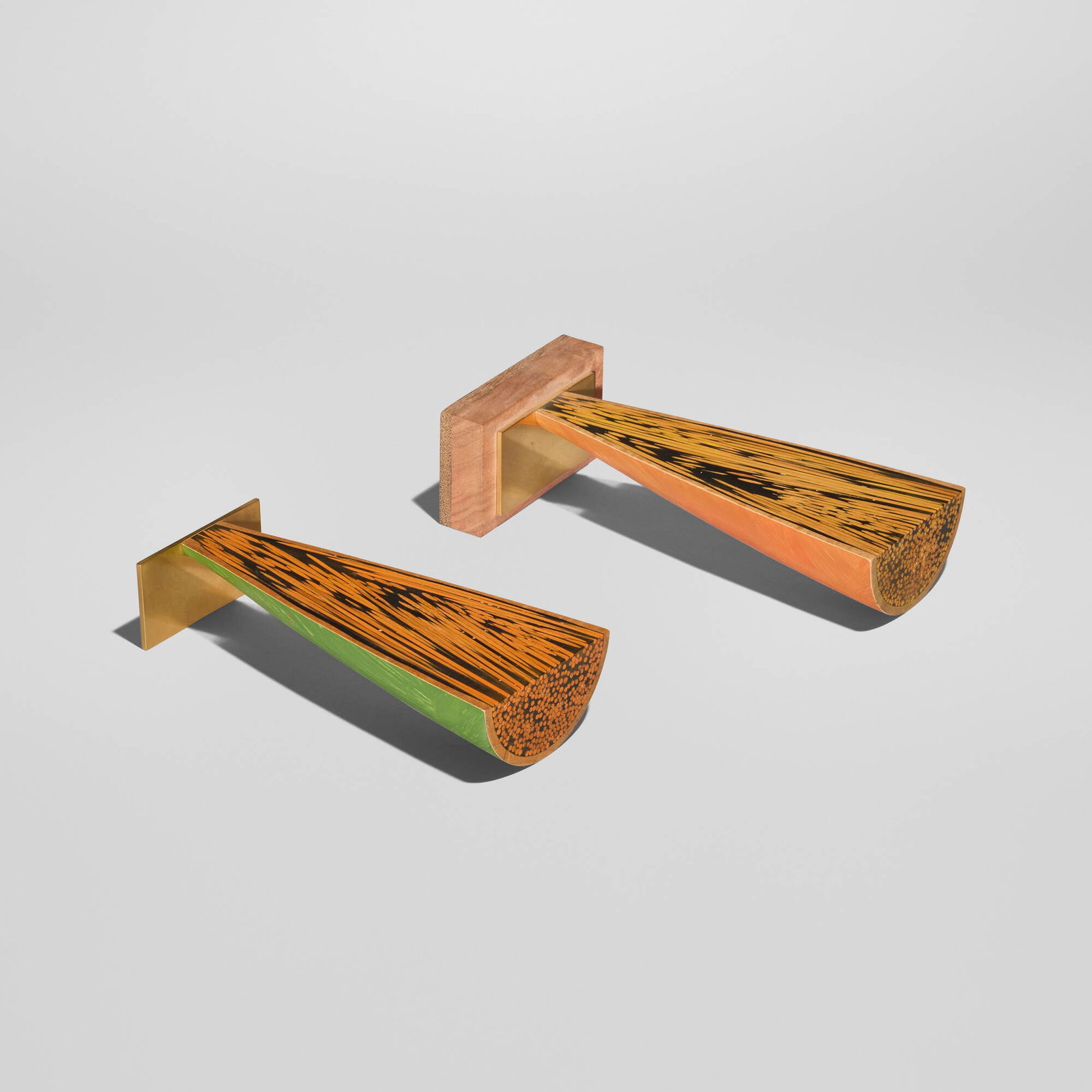 Garry Knox Bennett, Twirling Orange; Twirling Green (two works) (1 of 4)