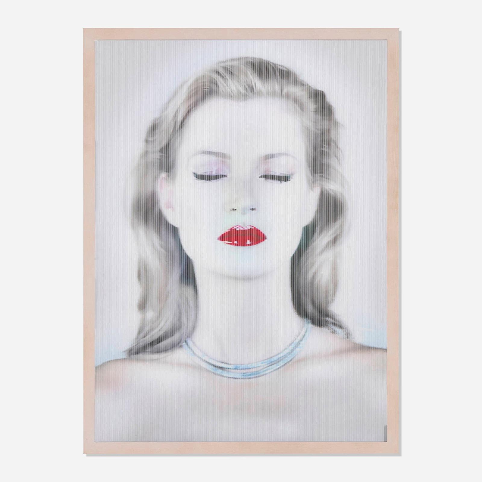Chris Levine, She's Light (Pure): Chris Levine She's Light (Pure) 2013 lenticular print on LED lightbox 31 h x 23 w x 2.25 d in (79 x 58 x 6 cm) This work is number 2 from the edition of 10. Provenance: The Fine Art Society, London |