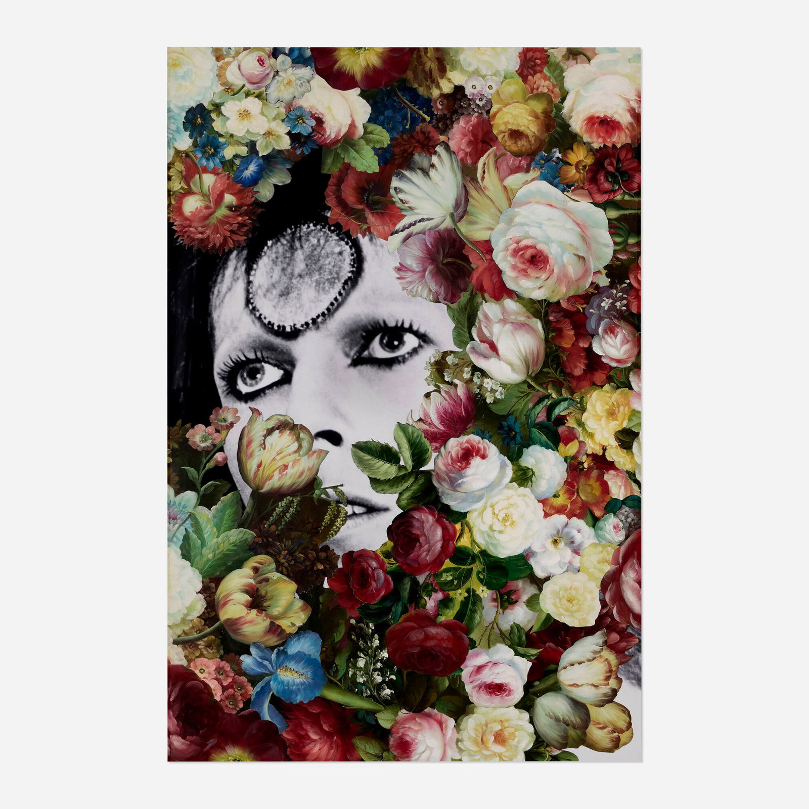 Jim Lambie, Starman (Bowie): Jim Lambie Starman (Bowie) 2011 collage with oil painting and printed paper 36 h x 24 w in (91 x 61 cm) Signed, titled, and dated to verso 'STARMAN Jim Lambie 2011'. Provenance: The Modern Institute,