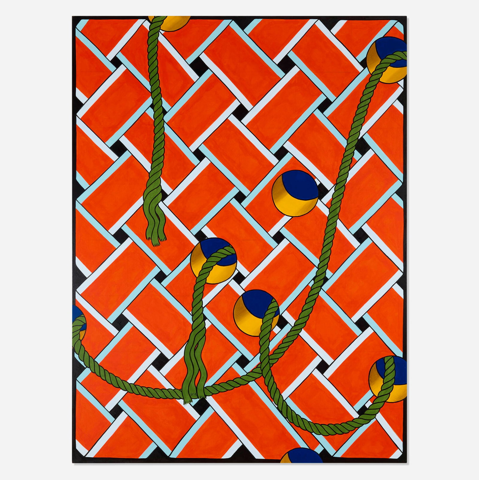 Caitlin Keogh, The Extremes of Contrary Passions?: Caitlin Keogh The Extremes of Contrary Passions are with Little Variation Expressed by the Same Action 2017 acrylic on canvas 72 h x 54 w in (183 x 137 cm) Signed, titled and dated to verso 'The