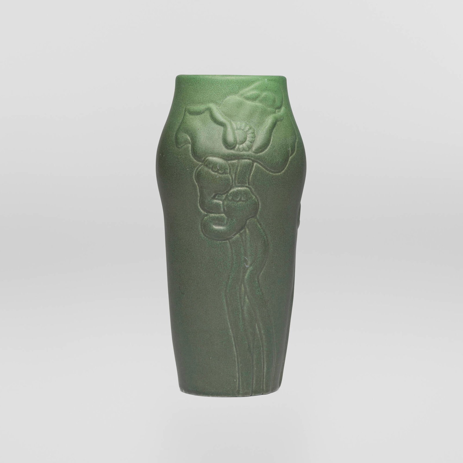 Artus Van Briggle for Van Briggle Pottery, Early vase with poppies (1 of 4)