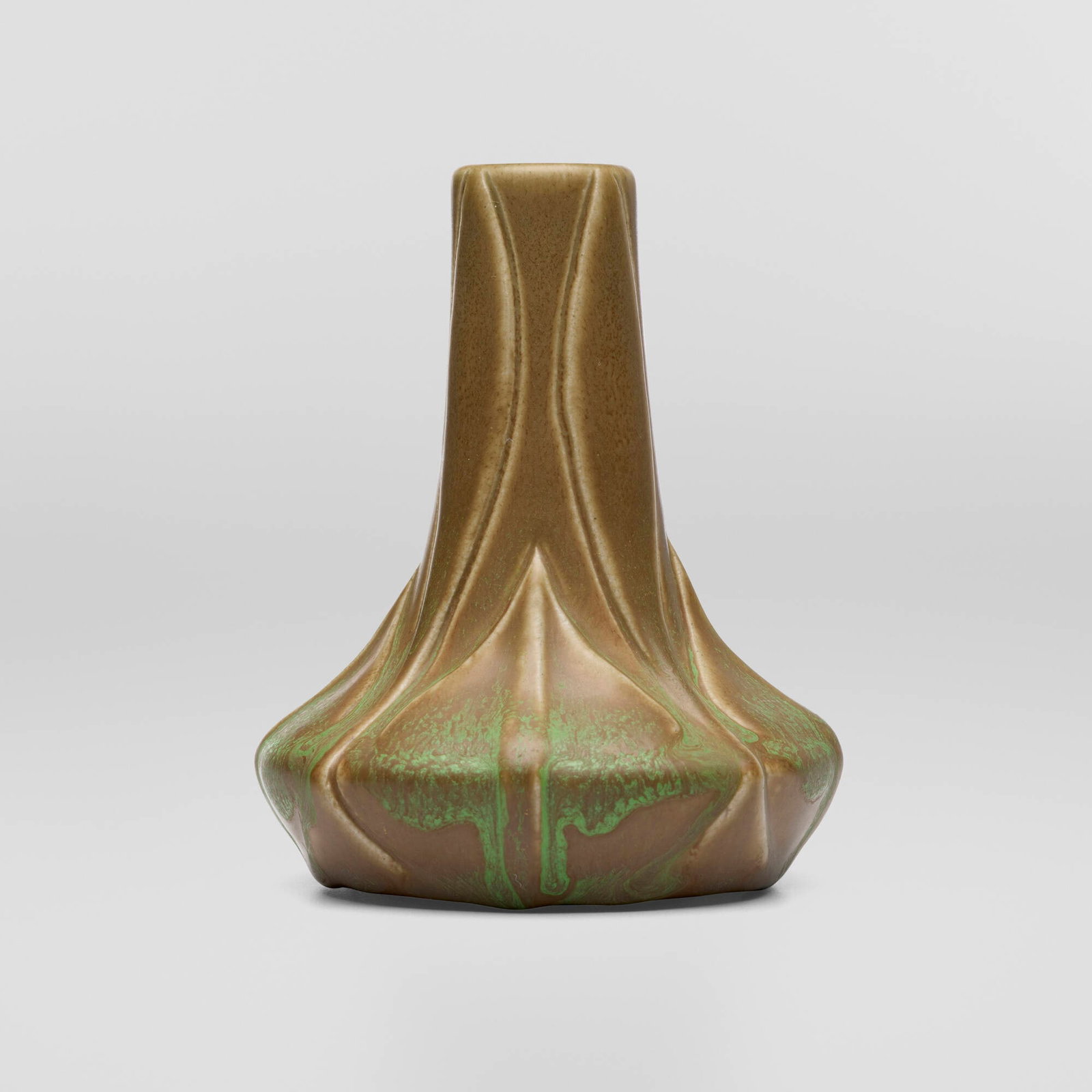 Artus Van Briggle for Van Briggle Pottery, Early vase with leaves (1 of 4)