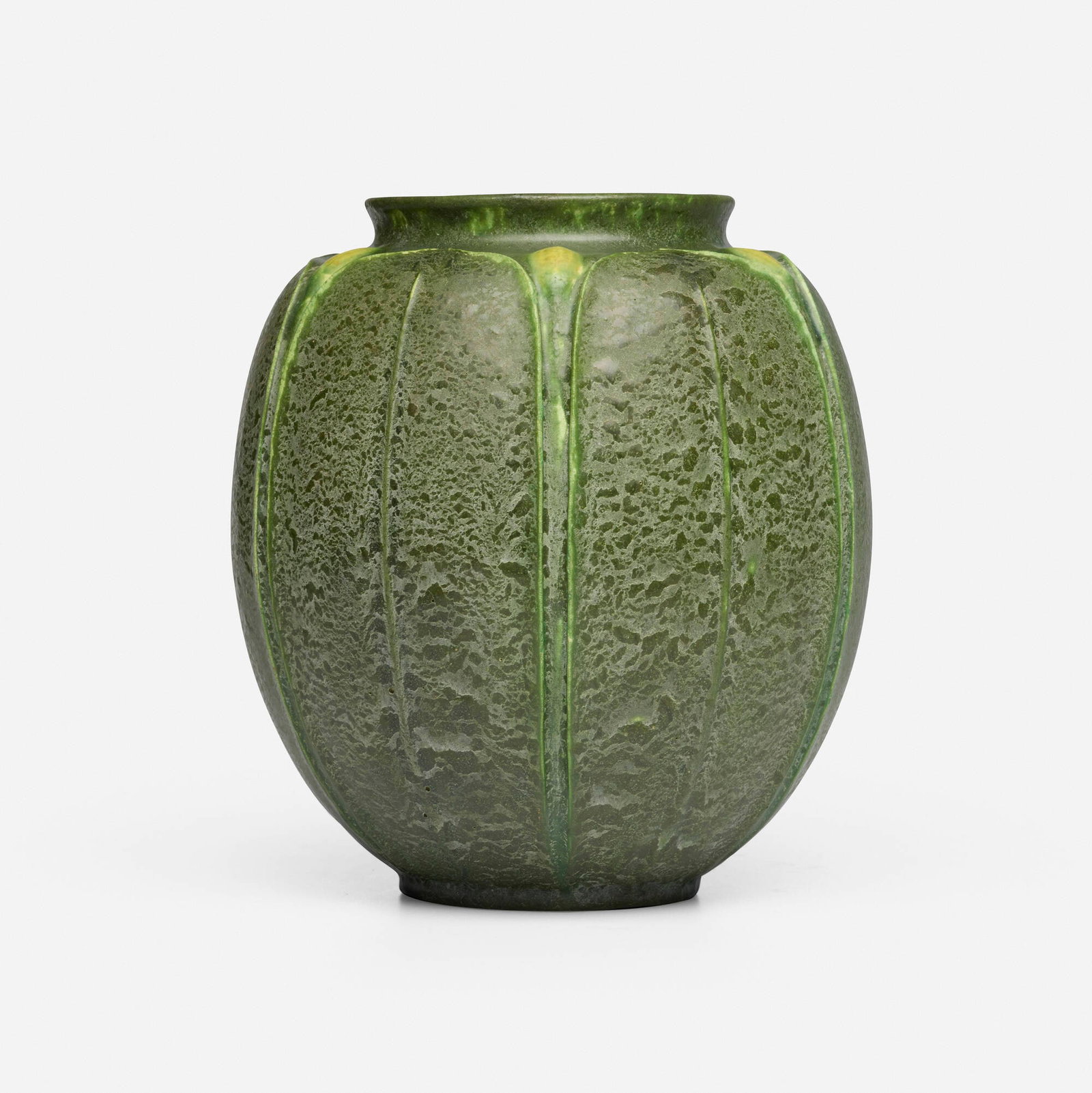 Ellen R. Farrington for Grueby Faience Company, Vase with leaves and buds (1 of 4)