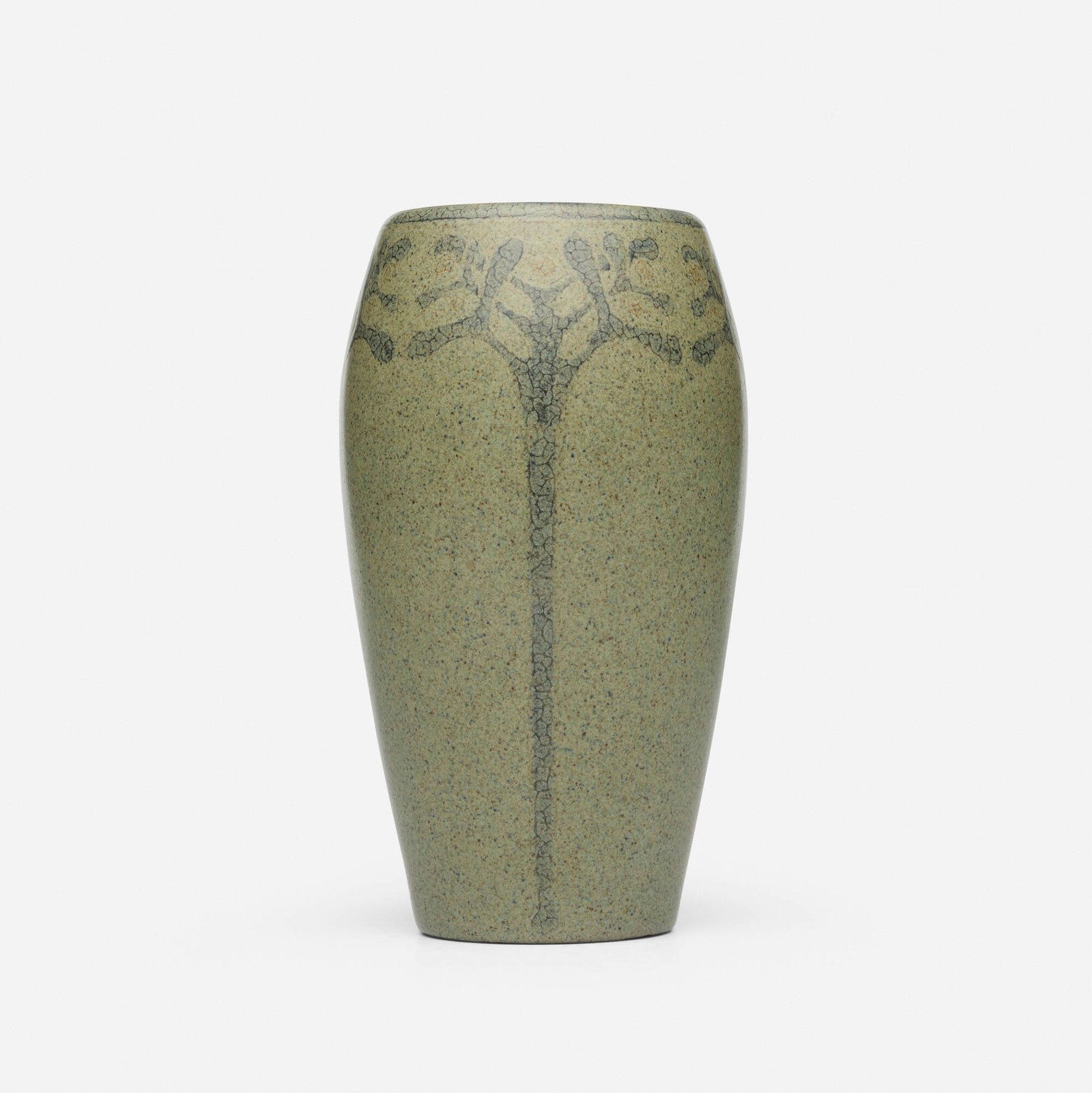 Arthur Hennessey and Sarah Tutt for Marblehead Pottery, Vase with conventionalized trees: Arthur Hennessey and Sarah Tutt for Marblehead Pottery Vase with conventionalized trees USA, 1908-20 glazed earthenware 7.125 h x 4 dia in (18 x 10 cm) Impressed manufacturer's mark to underside
