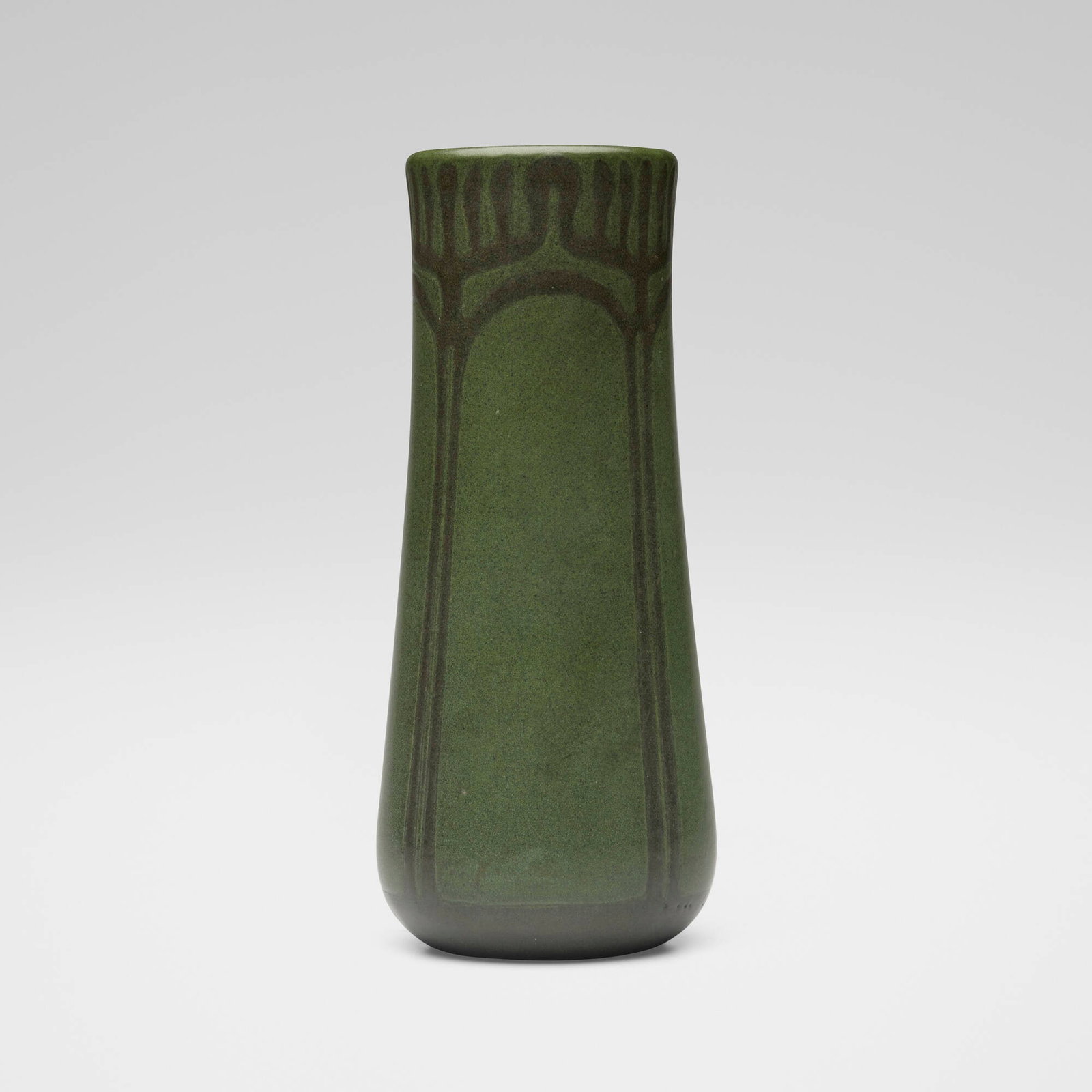 Maude Milner and Sarah Tutt for Marblehead Pottery, Tall vase with conventionalized trees (1 of 4)