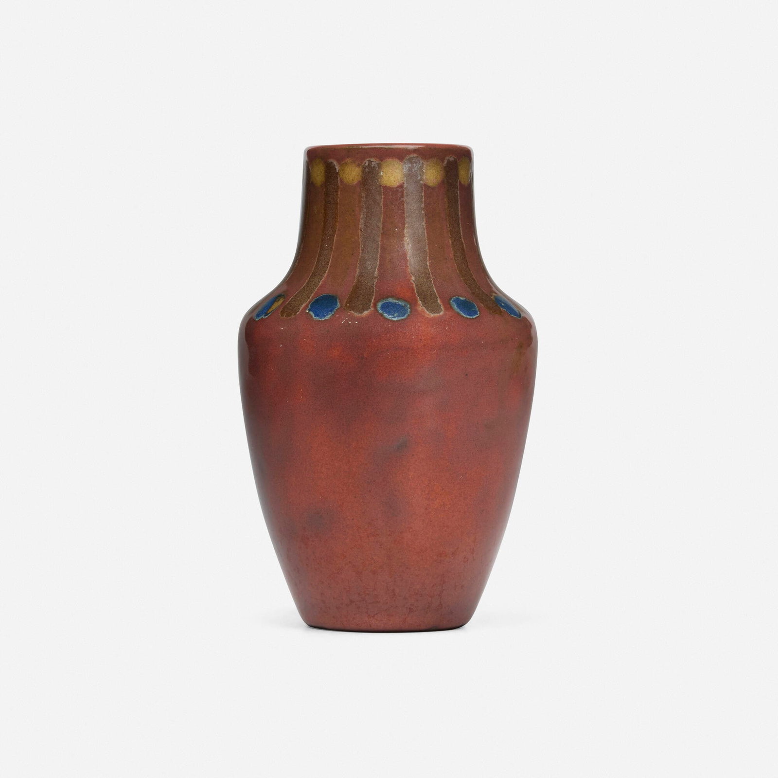 Marblehead Pottery, Vase with geometric design (1 of 4)