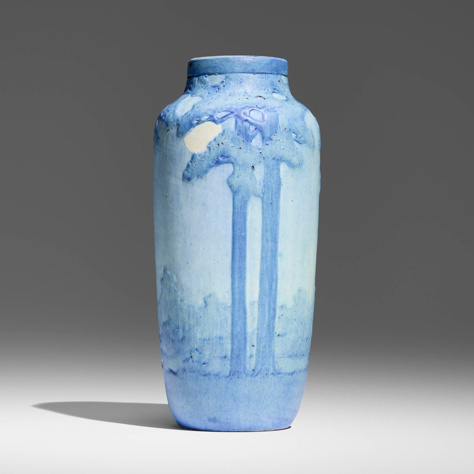 Anna Frances Simpson for Newcomb College Pottery, Scenic vase with tall pines and full moon (1 of 5)
