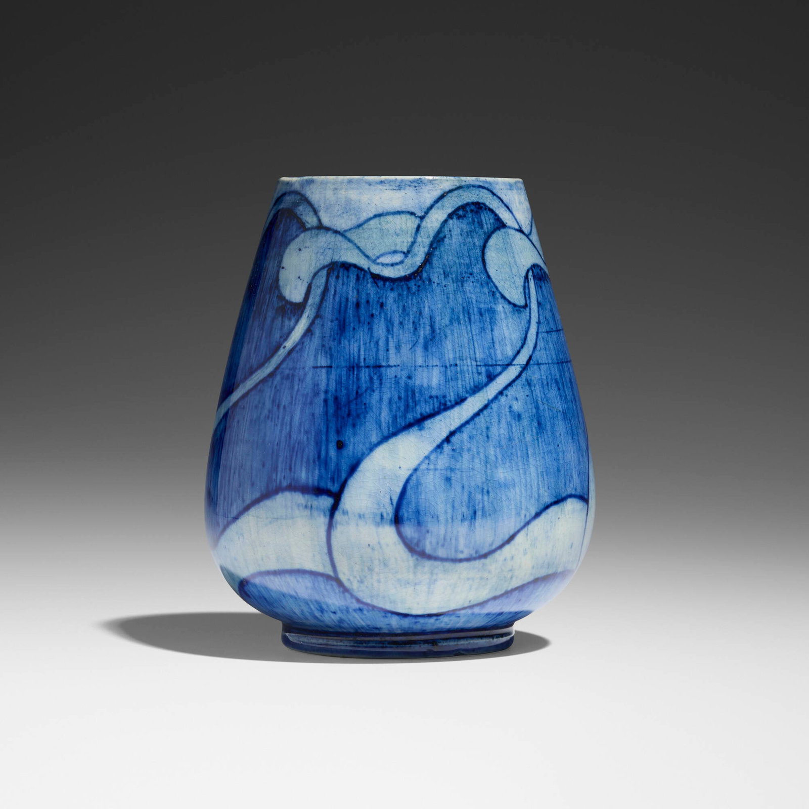 Newcomb College Pottery, Early vase with stylized plant design (1 of 4)