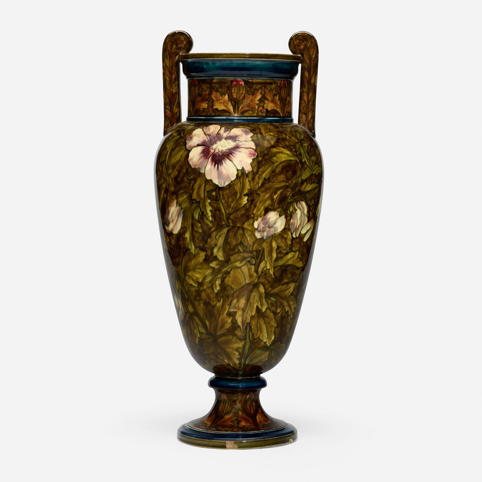 John Bennett, Tall vase with hibiscus flowers and dragonflies (1 of 5)