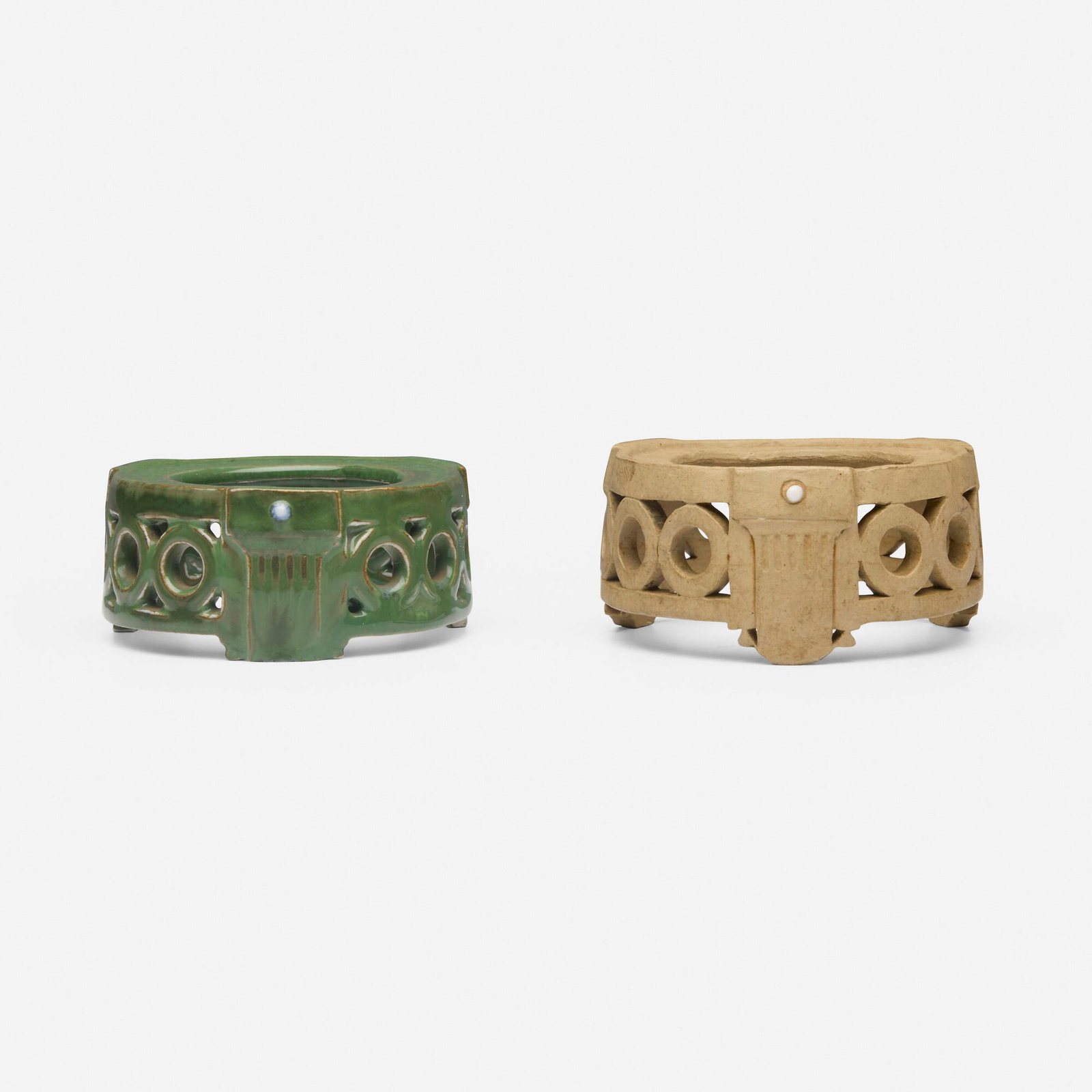 University City, Reticulated vase stands, set of two (1 of 3)