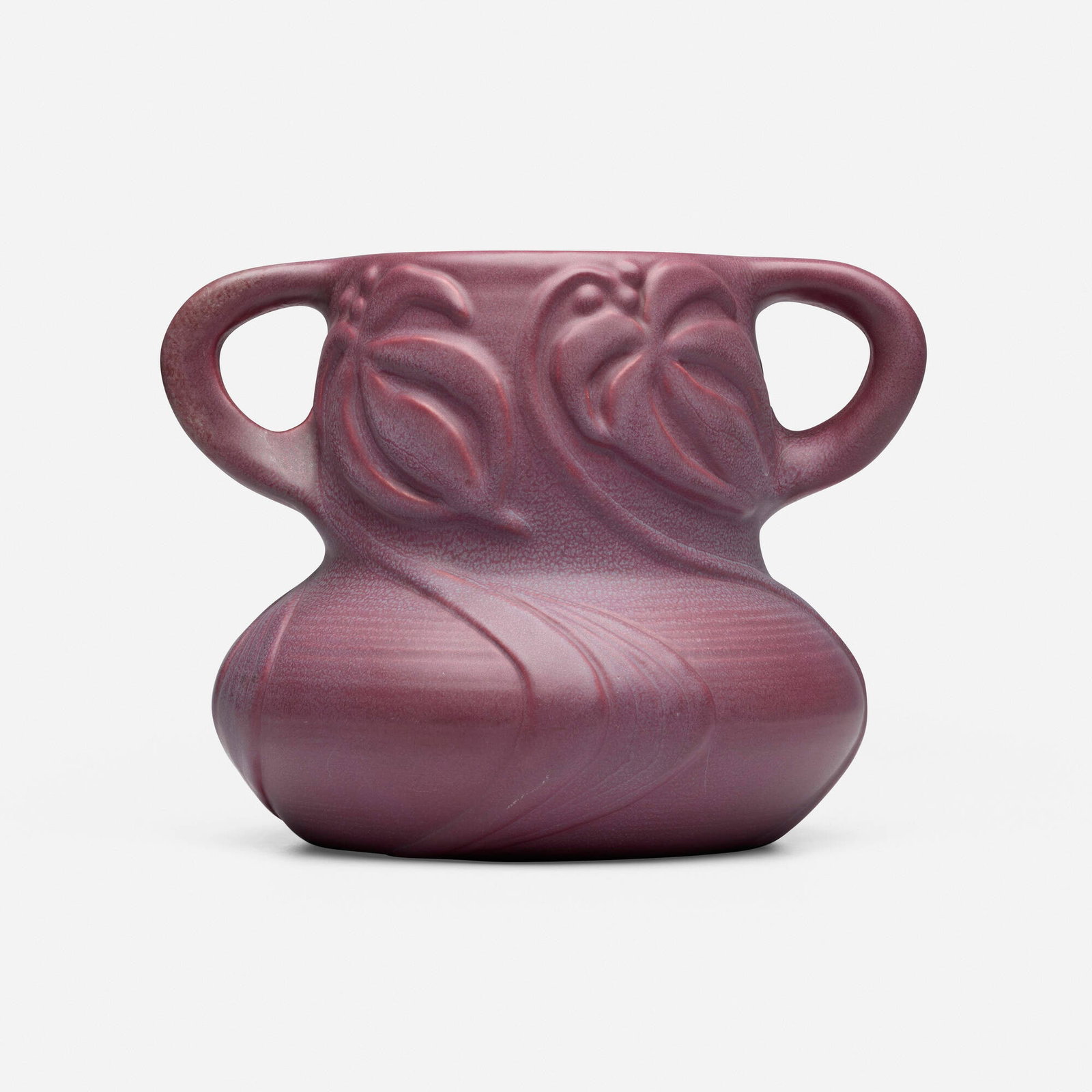 Artus Van Briggle for Van Briggle Pottery, Early vase with Virginia creeper (1 of 4)