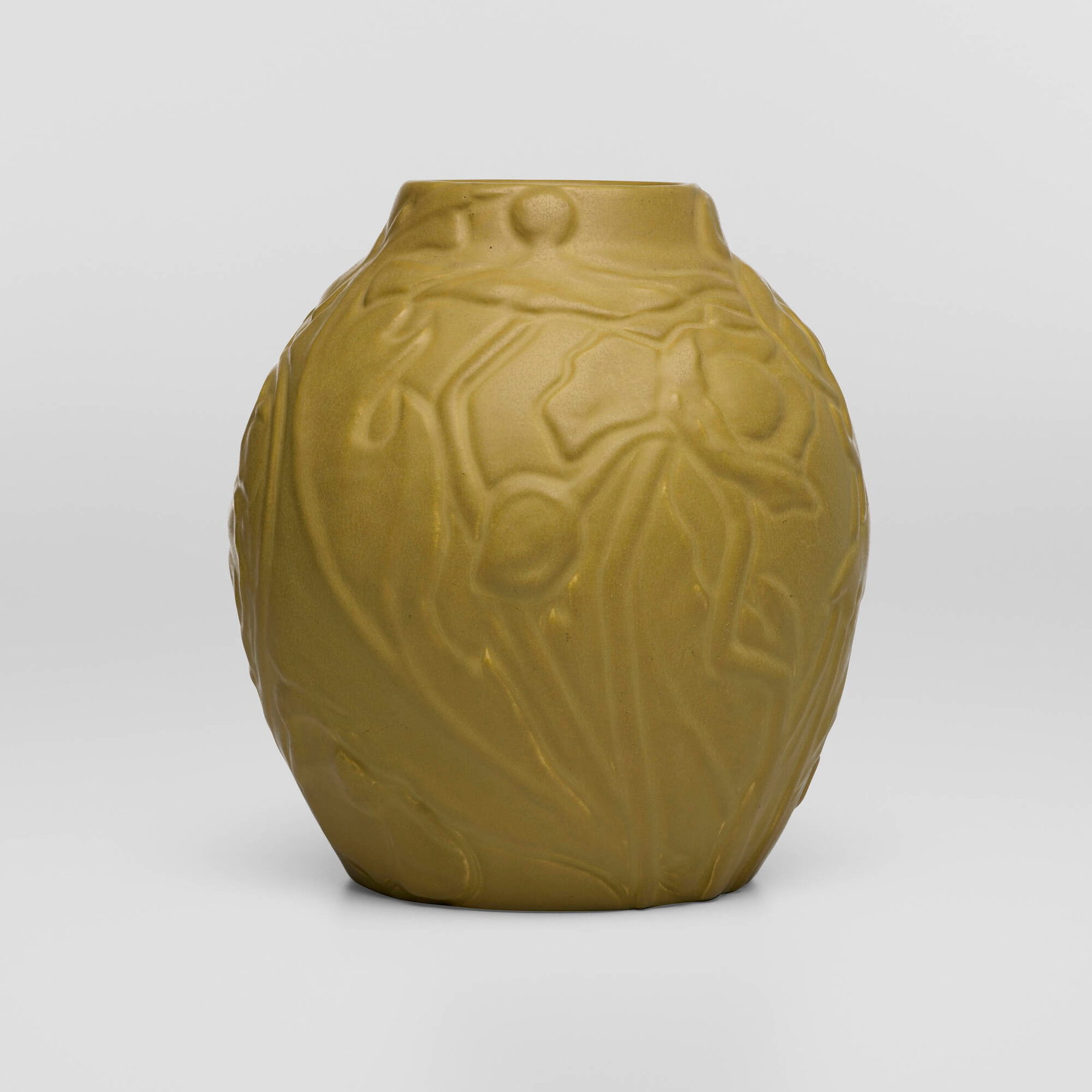 Artus Van Briggle for Van Briggle Pottery, Early vase with poppies (1 of 5)