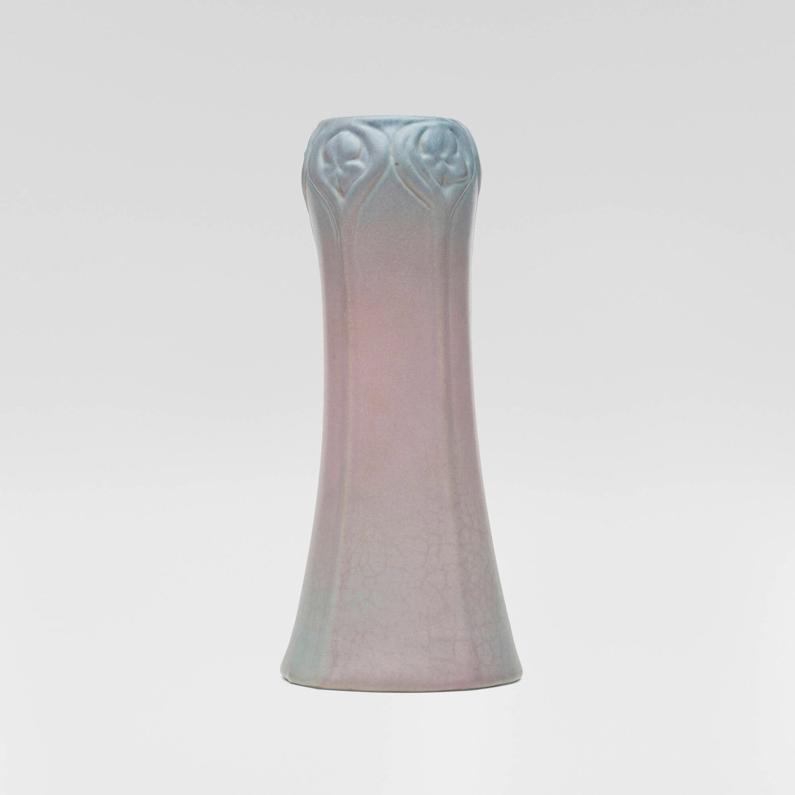 Van Briggle Pottery, Vase with spiderwort (1 of 4)