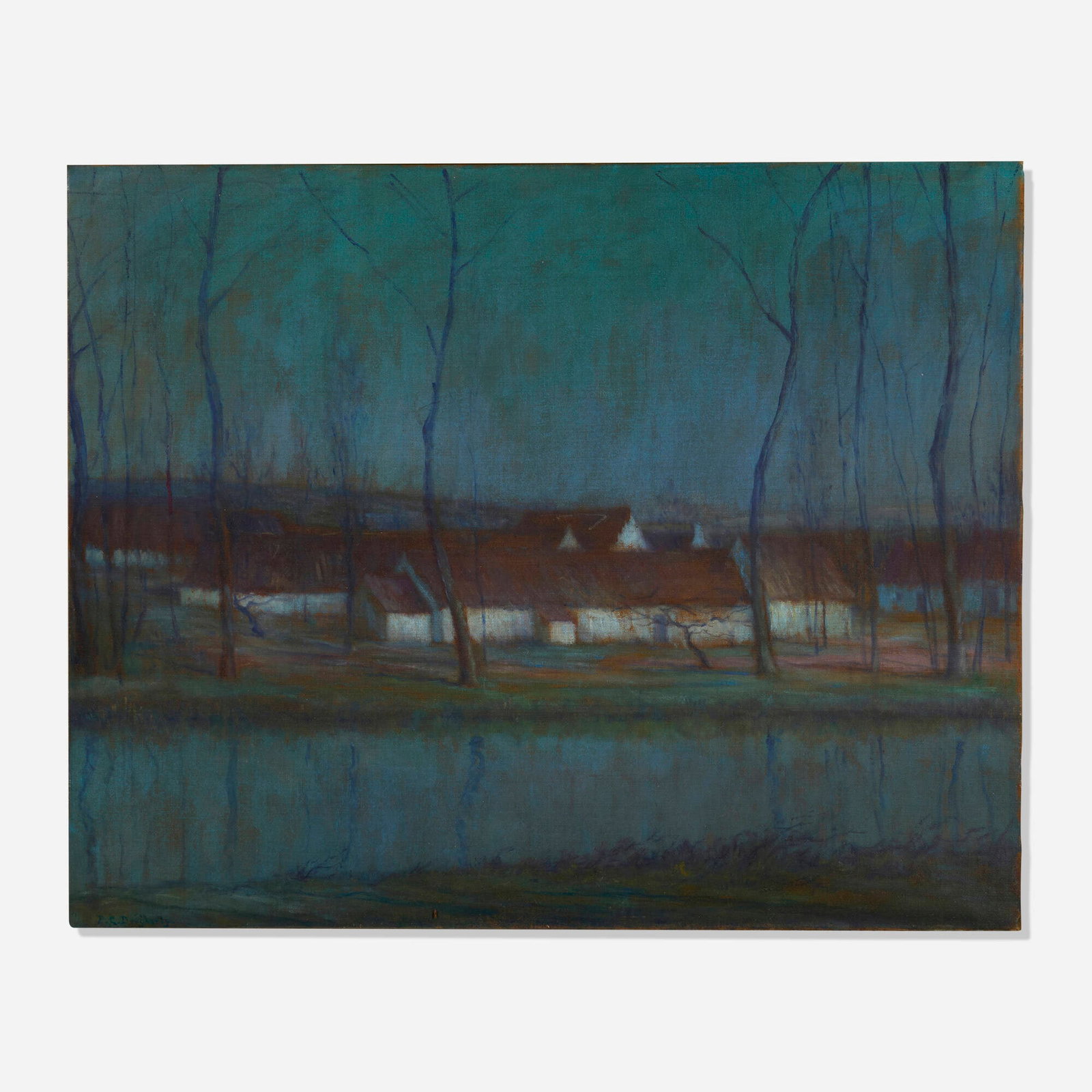 Parke Dougherty, Moonlight: Parke Dougherty Moonlight oil on canvas 25.5 h x 31.5 w in (65 x 80 cm) Signed to lower left 'P.C. Doughterty'. Provenance: Collection of Louis C Grieumard | Private Collecti