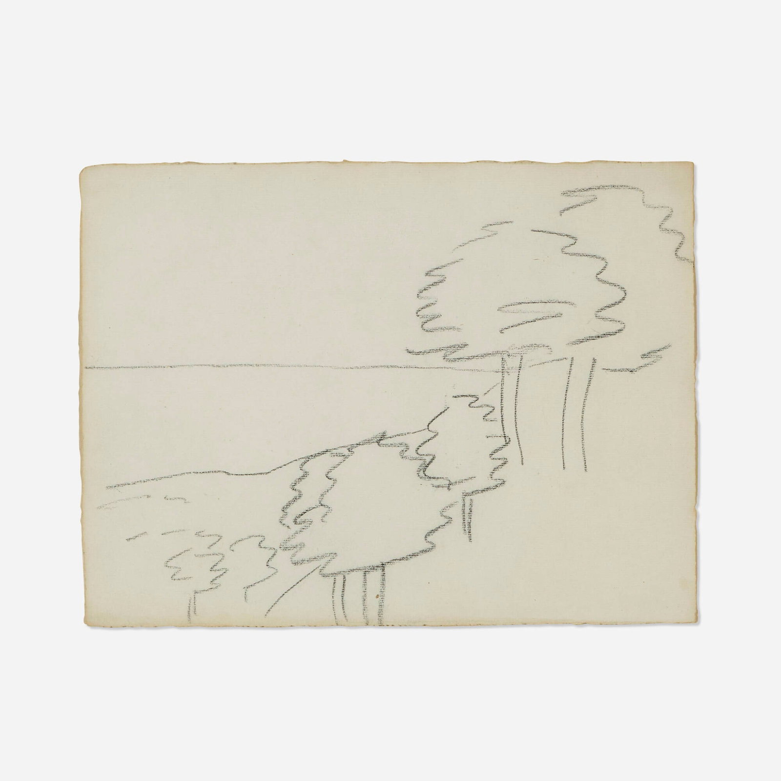 Marsden Hartley, New England Landscape: Marsden Hartley New England Landscape crayon on paper 9.25 h x 12.25 w in (23 x 31 cm) Provenance: Gertrude Stein Gallery, New York | Estate of Morgan Russell | Private Collection This work will ship
