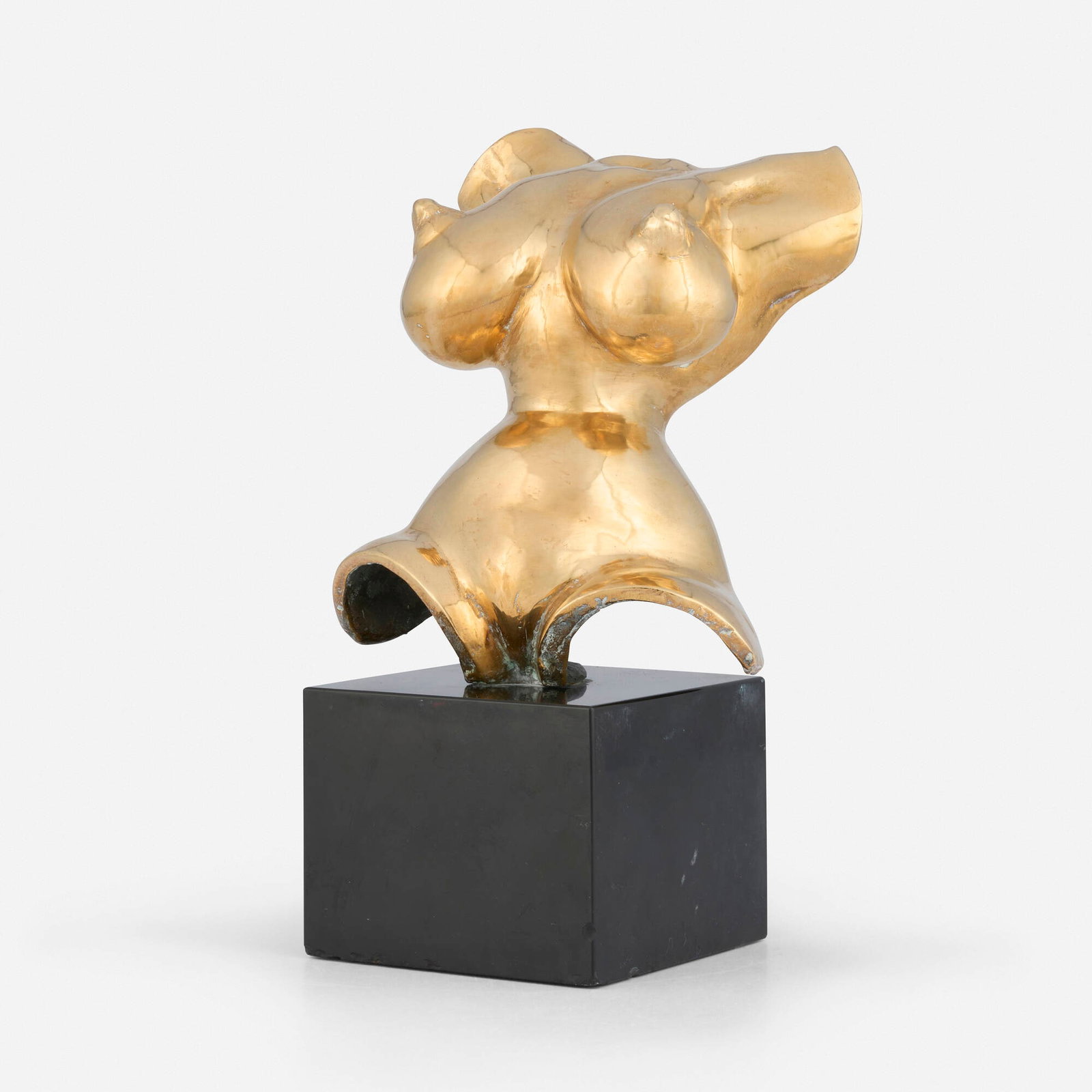 Gaston Lachaise, Hourglass Torso: Gaston Lachaise Hourglass Torso 1931-32 / 1932-37 polished bronze 12.25 h x 6.75 w x 6.75 d in (31 x 17 x 17 cm) This work is one of the first two casts made of this sculpture. We would like to thank