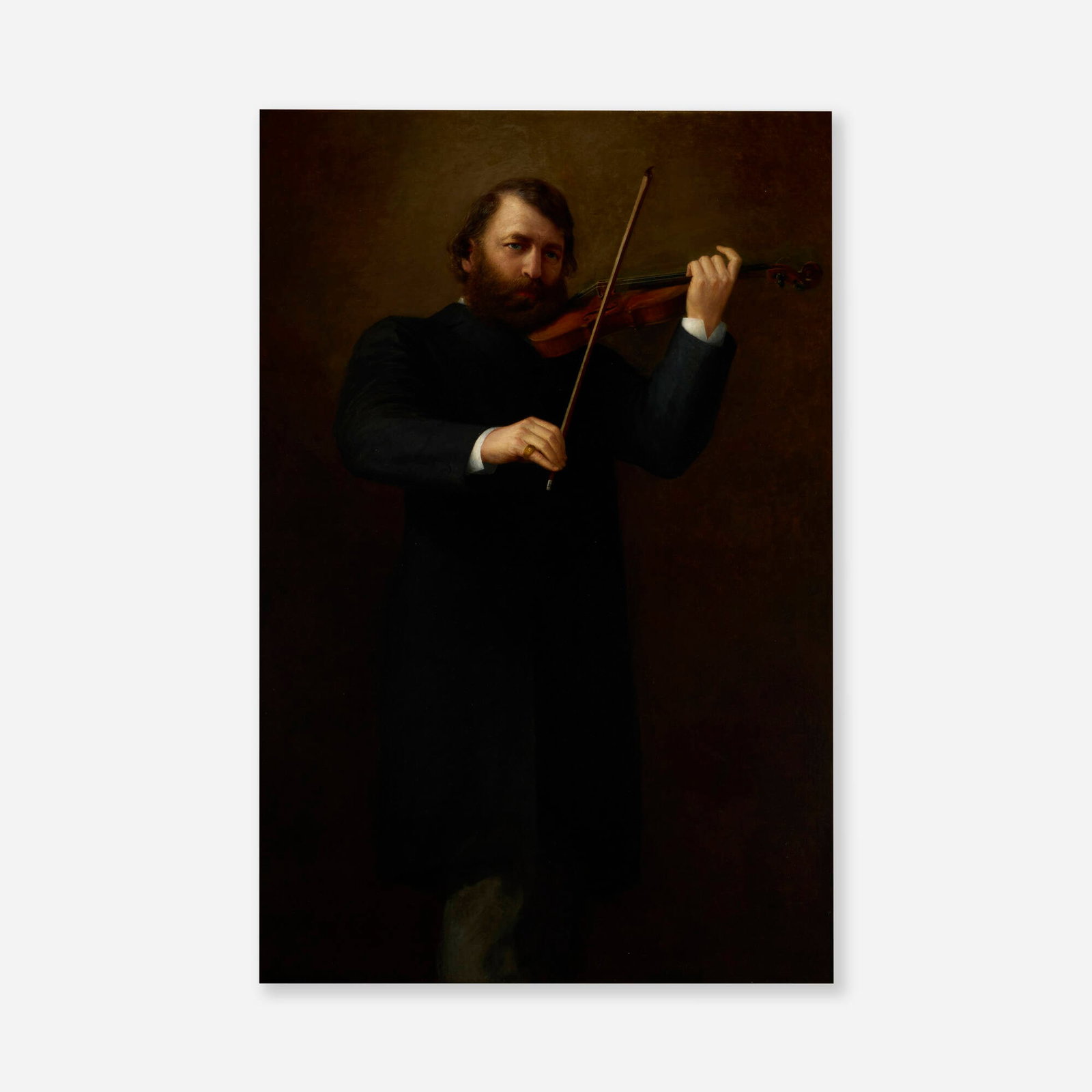 Emily Alice Donkin, Portrait of Joseph Joachim: Emily Alice Donkin Portrait of Joseph Joachim 1880 oil on canvas 60 h x 40 w in (152 x 102 cm) Provenance: Commissioned from the artist by W.E. Hill & Sons, London | Private Collection This work will