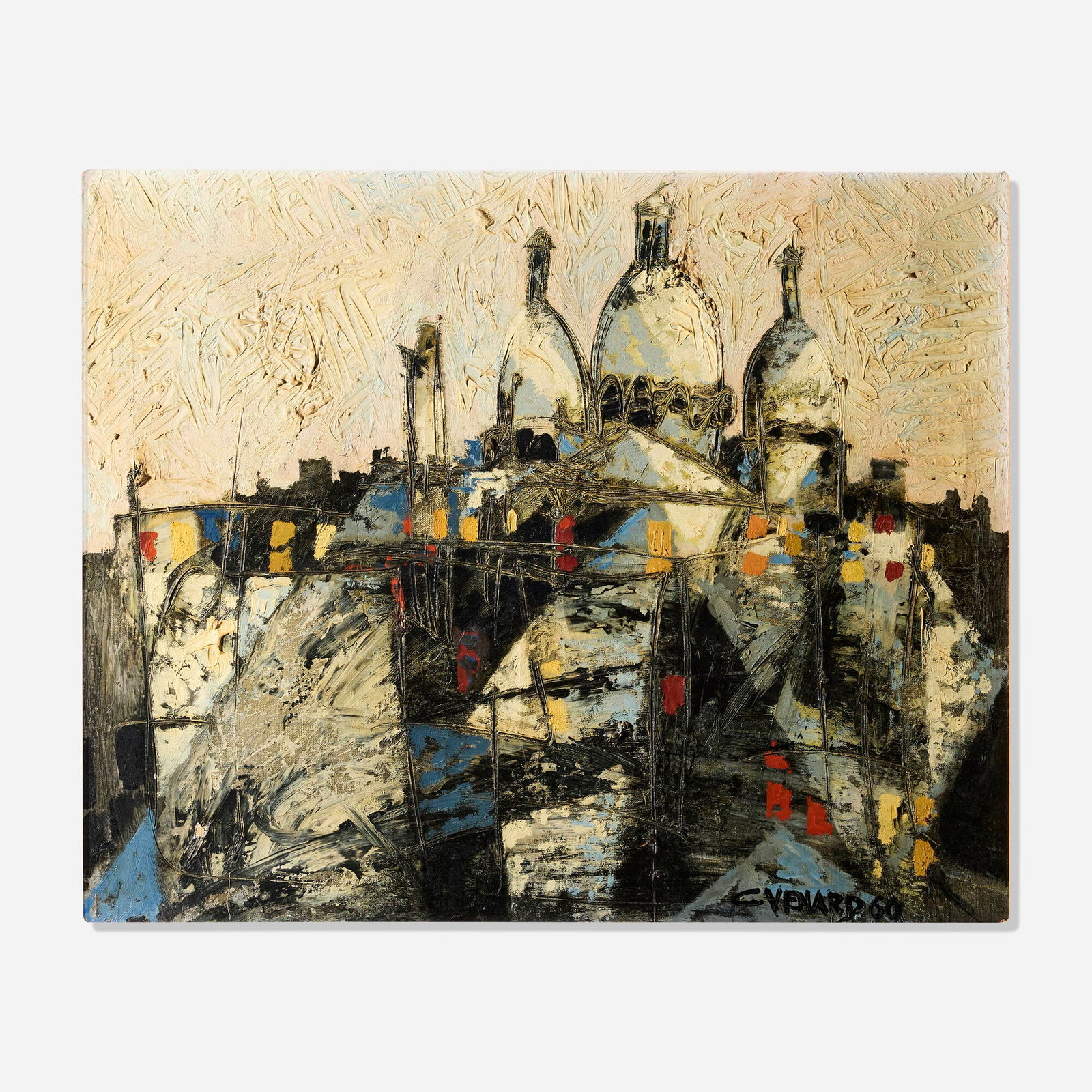 Claude Venard, Untitled: Claude Venard Untitled 1960 oil on canvas 21.375 h x 25.625 w in (54 x 65 cm) Signed and dated to lower right 'C Venard 60'. This work will ship from Lambertville