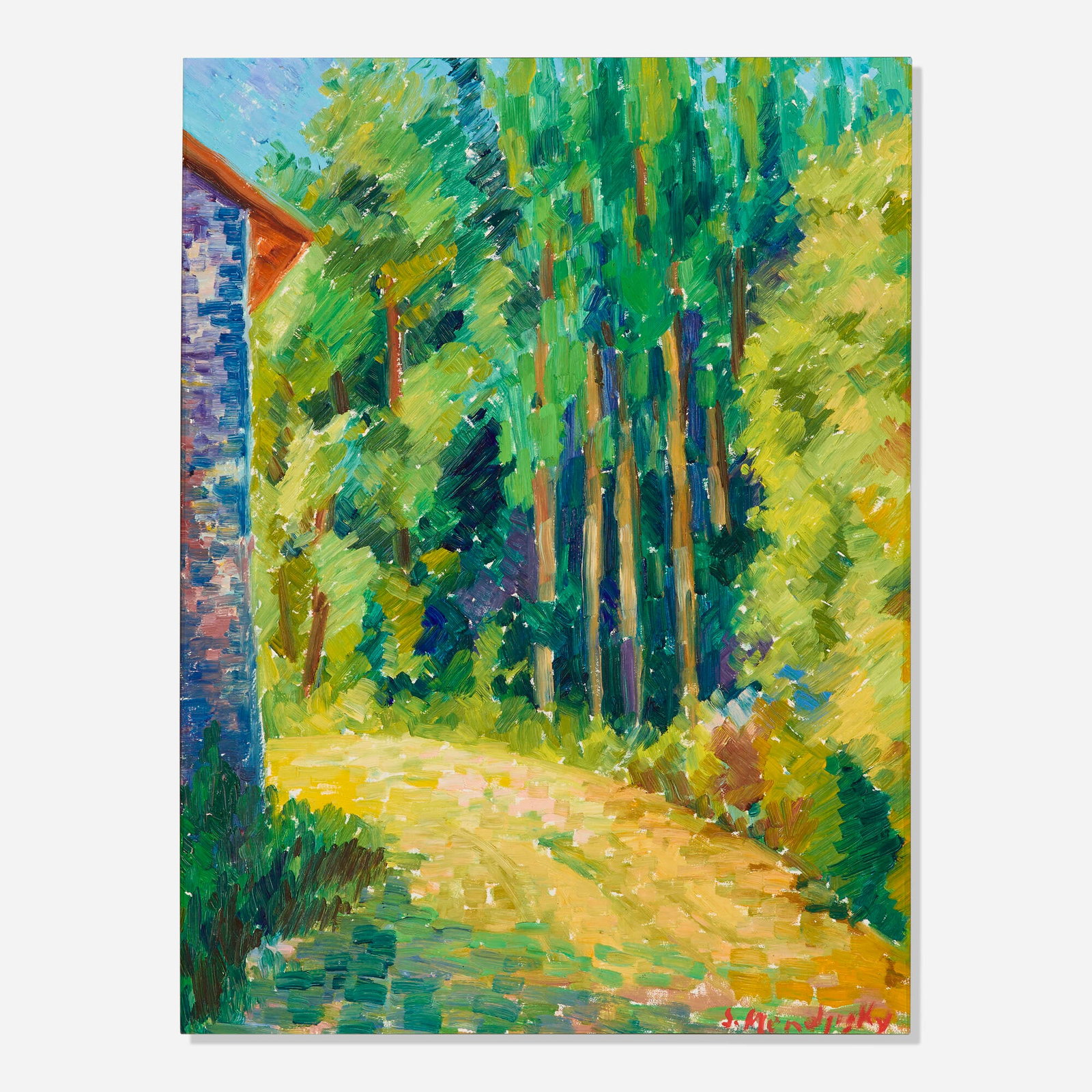 Serge Mendjisky, Arbres au soleil: Serge Mendjisky Arbres au soleil oil on board 20 h x 18.25 w in (51 x 46 cm) Signed to lower right 'S. Mendjisky'. This work will ship from Los Angeles, California.