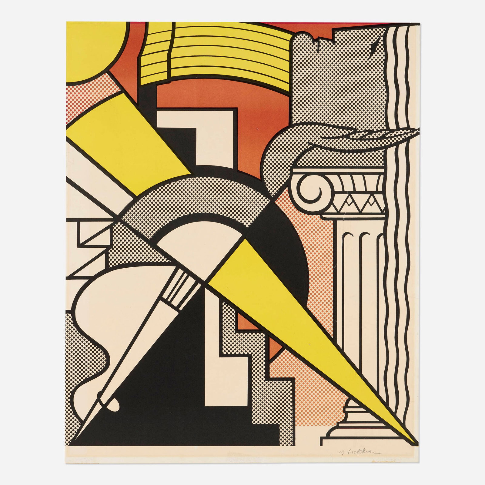 Roy Lichtenstein, Stedelijk Museum Poster: Roy Lichtenstein Stedelijk Museum Poster 1967 lithograph in colors 31 h x 25 w in (79 x 63 cm) Signed to lower right 'rf Lichtenstein'. This work is from the edition of 5000 printed by