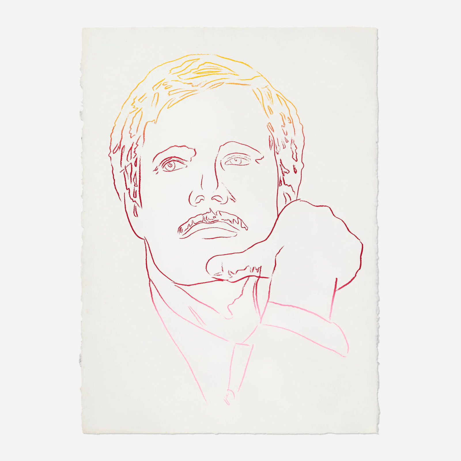 Andy Warhol, Ted Turner: Andy Warhol Ted Turner 1986 screenprint in colors on HMP 31.5 h x 23.5 w in (80 x 60 cm) Inscribed inventory number to verso 'UP 41.37' with estate and foundation stamps. This work was