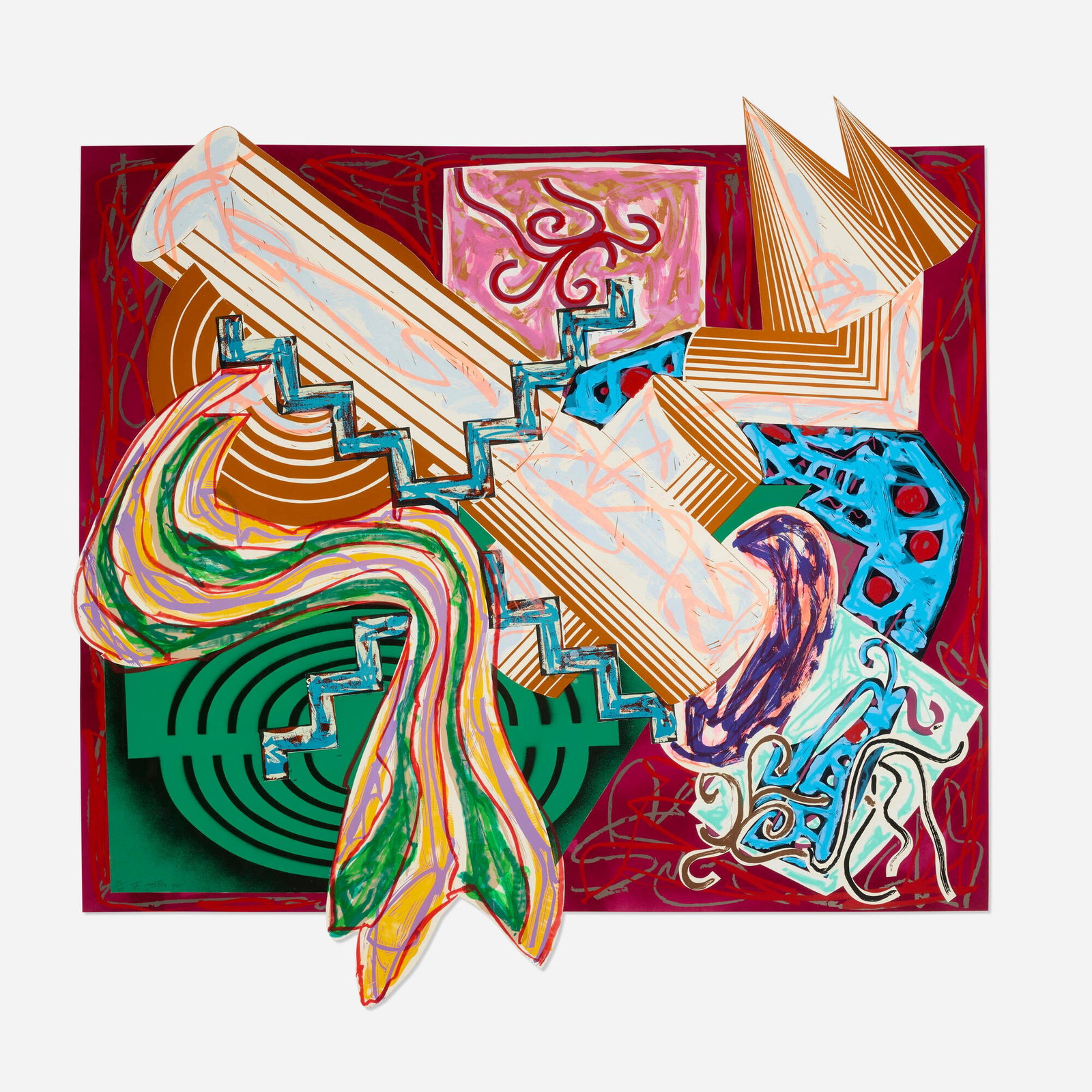 Frank Stella, Then Came a Stick and Beat the Dog (1 of 3)