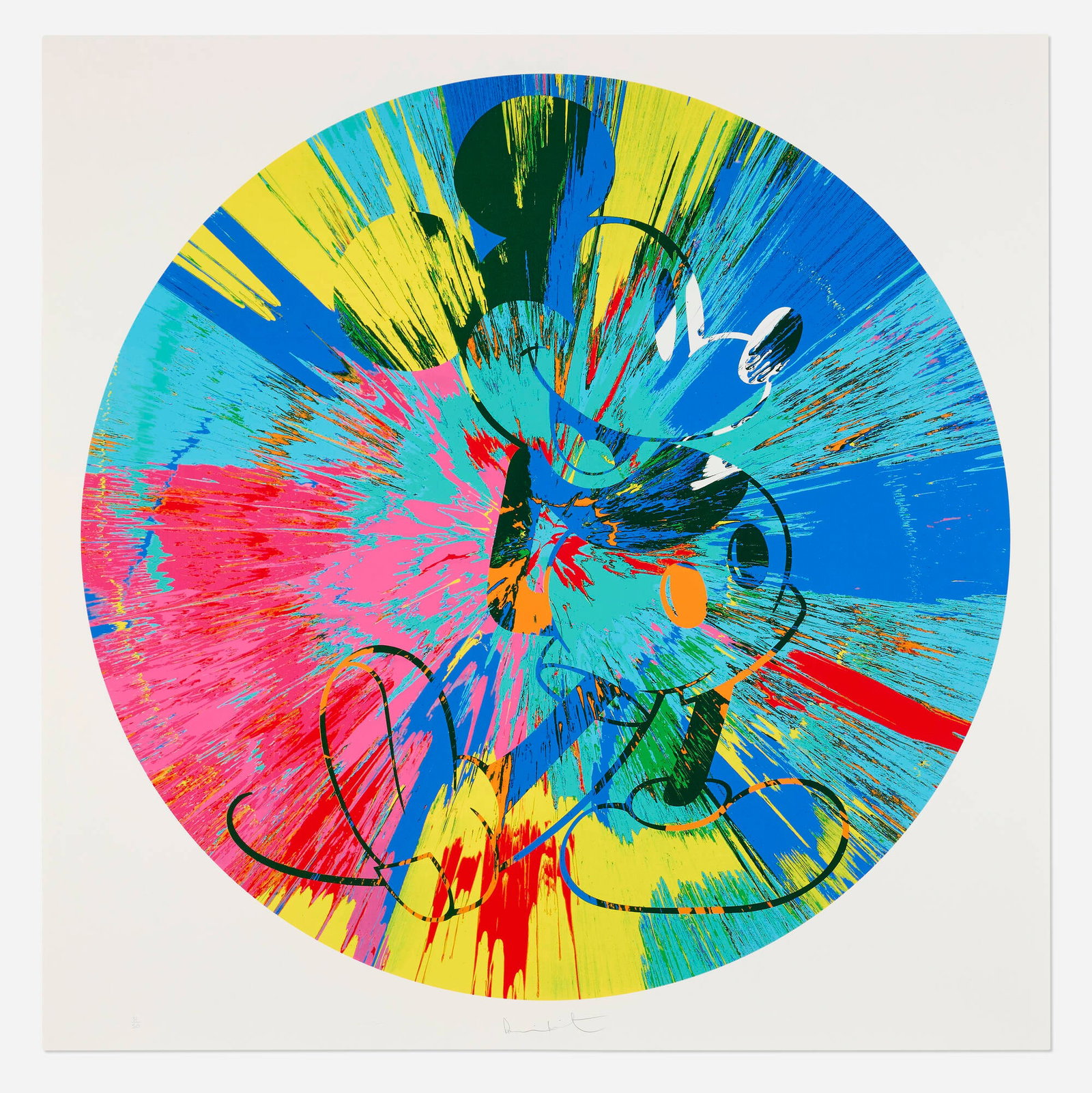 Damien Hirst, Beautiful Mickey: Damien Hirst Beautiful Mickey 2015 screenprint in colors image: 49 h x 49 w in (124 x 124 cm) sheet: 54 h x 54 w in (137 x 137 cm) Signed and numbered to lower edge '31/50 Damien Hirst&
