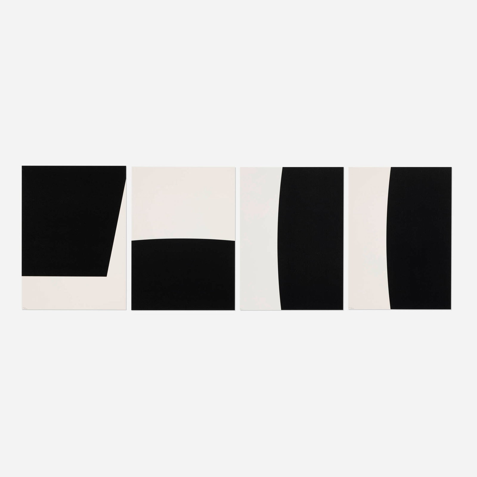 Ellsworth Kelly, Four works from Un coup de des jamais n'abolira le hasard (by Stephane Mallarme) (1 of 3)