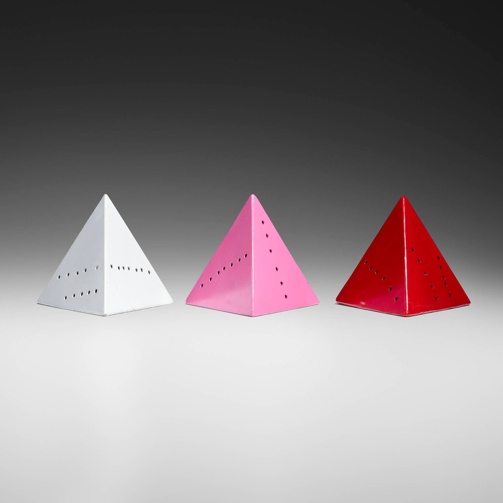 Lucio Fontana, Piramides, set of three (1 of 5)