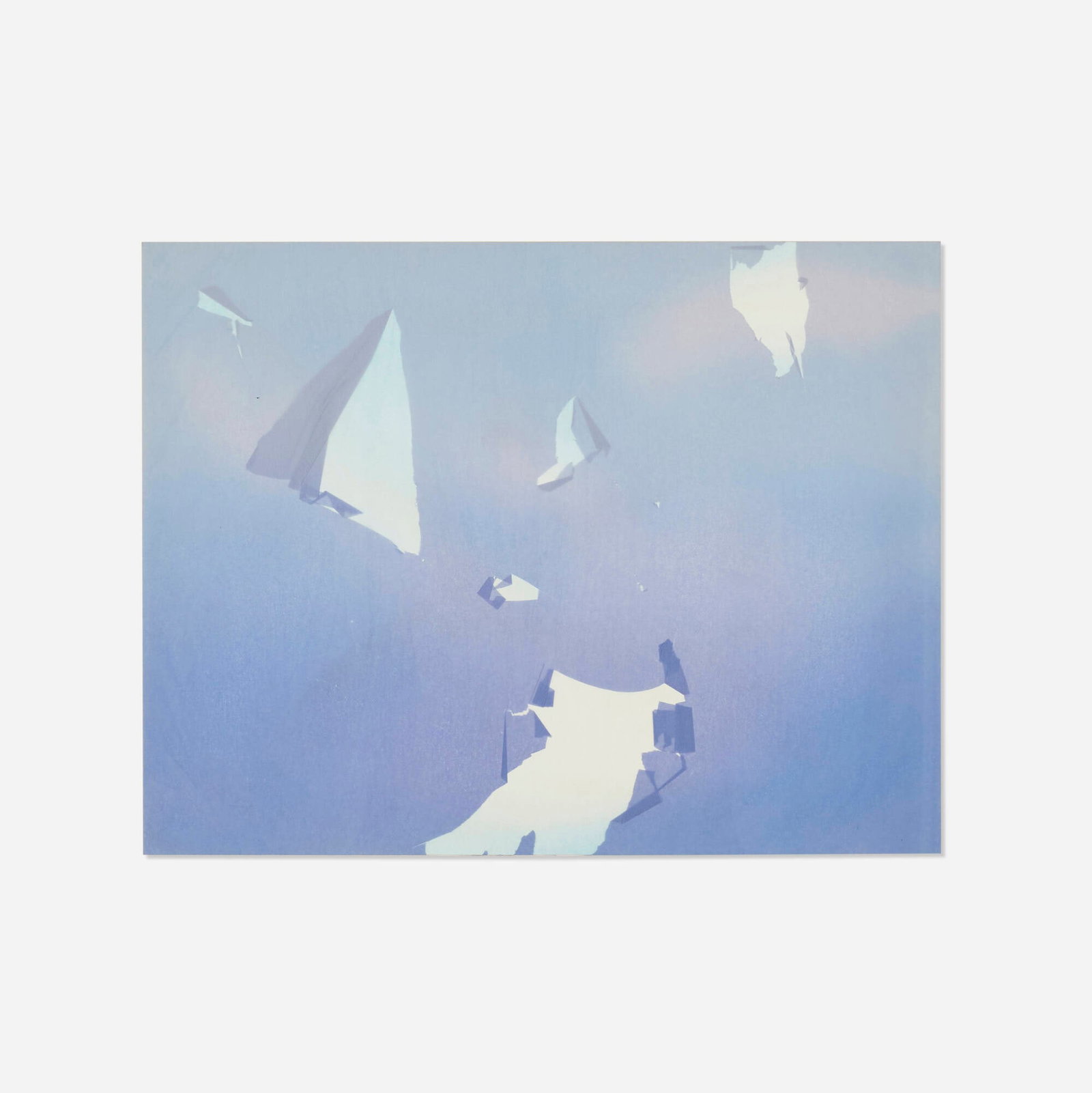 Joe Goode, Untitled (from the Tissue Tear series): Joe Goode Untitled (from the Tissue Tear series) 1975 torn tissue paper over lithograph in colors 19.75 h x 25.75 w in (50 x 65 cm) Signed, dated, and numbered to verso 'C.T.P. 7/11 Joe Goode 75'