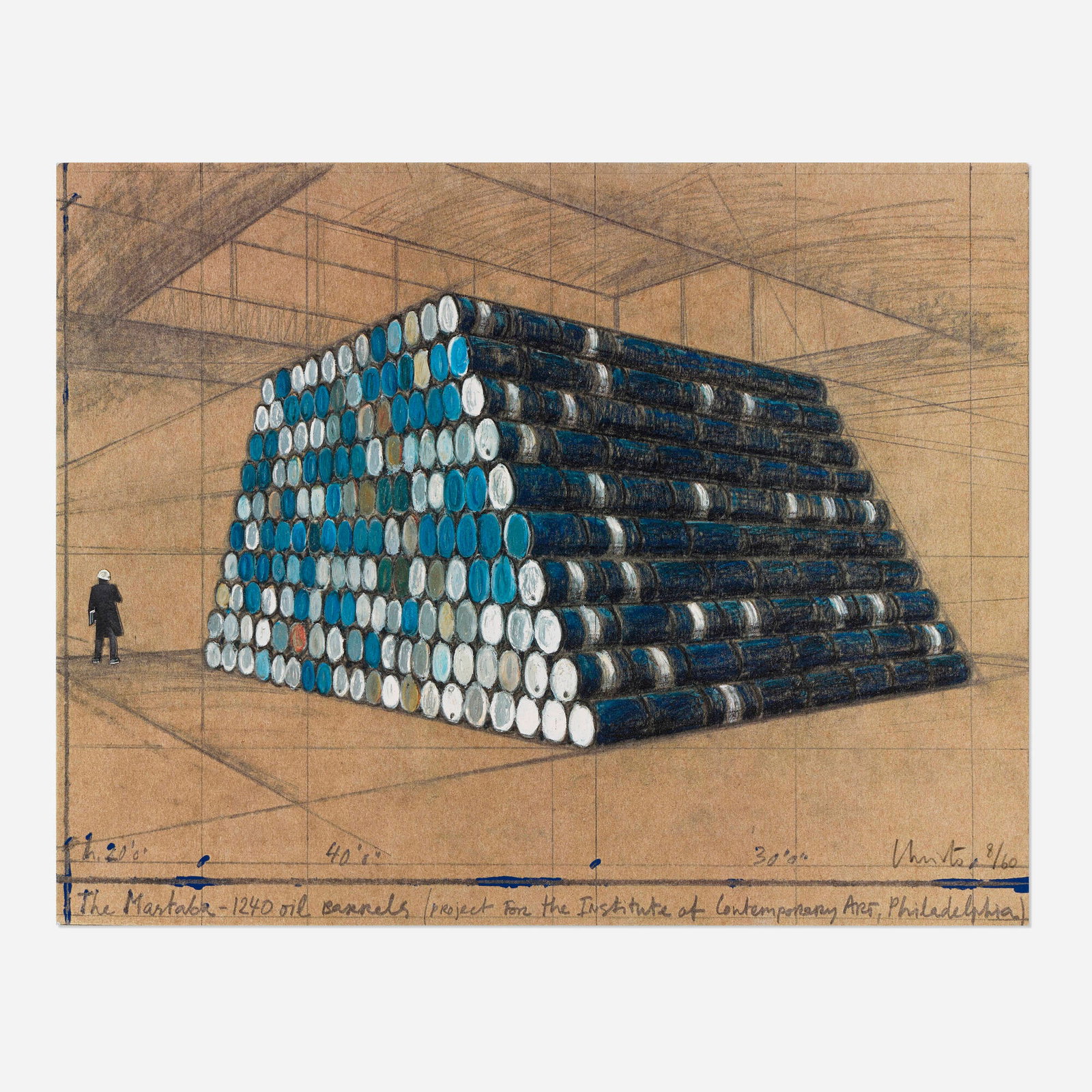 Christo, The Mastaba - 1240 Oil Barrels (1 of 2)