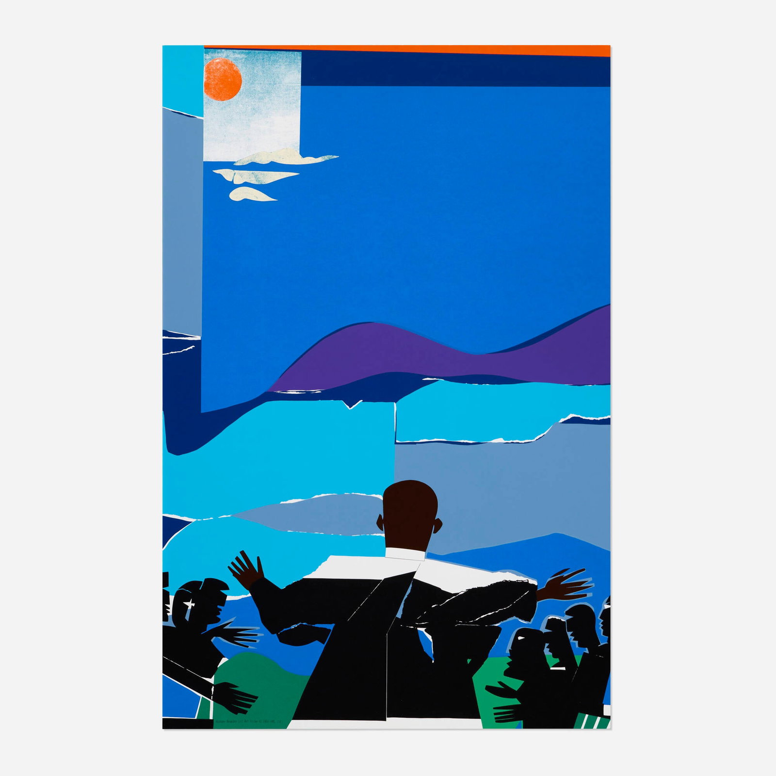Romare Bearden, Martin Luther King, Jr. - Mountain Top: Romare Bearden Martin Luther King, Jr. - Mountain Top 1968 screenprint in colors 29.75 h x 19.5 w in (76 x 50 cm) This work is from the edition of unknown size printed by Fine Creations, Inc.,