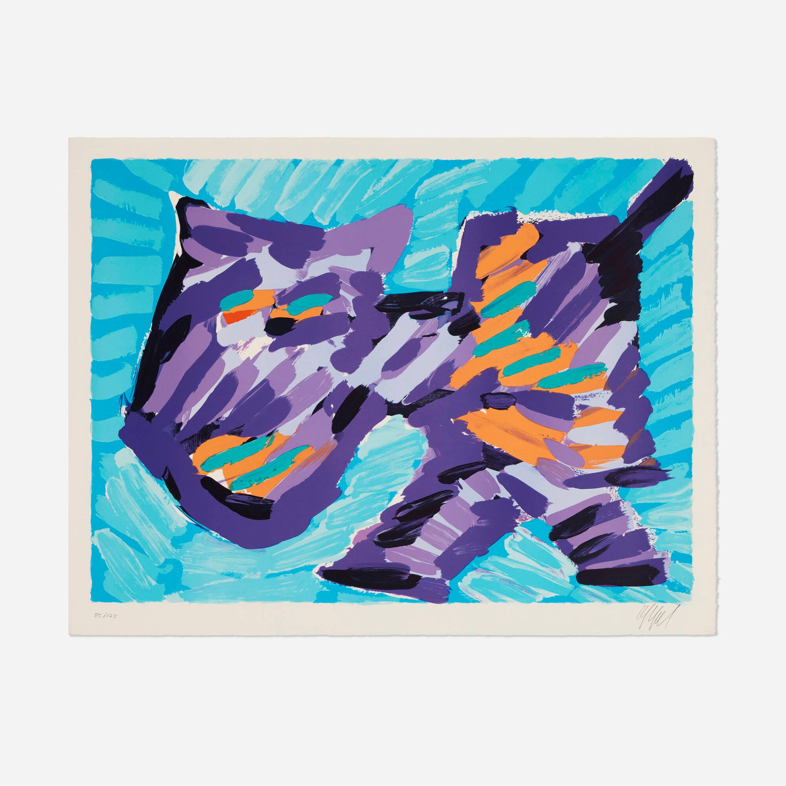 Karel Appel, Walking Cat (from the Cats portfolio) (1 of 2)