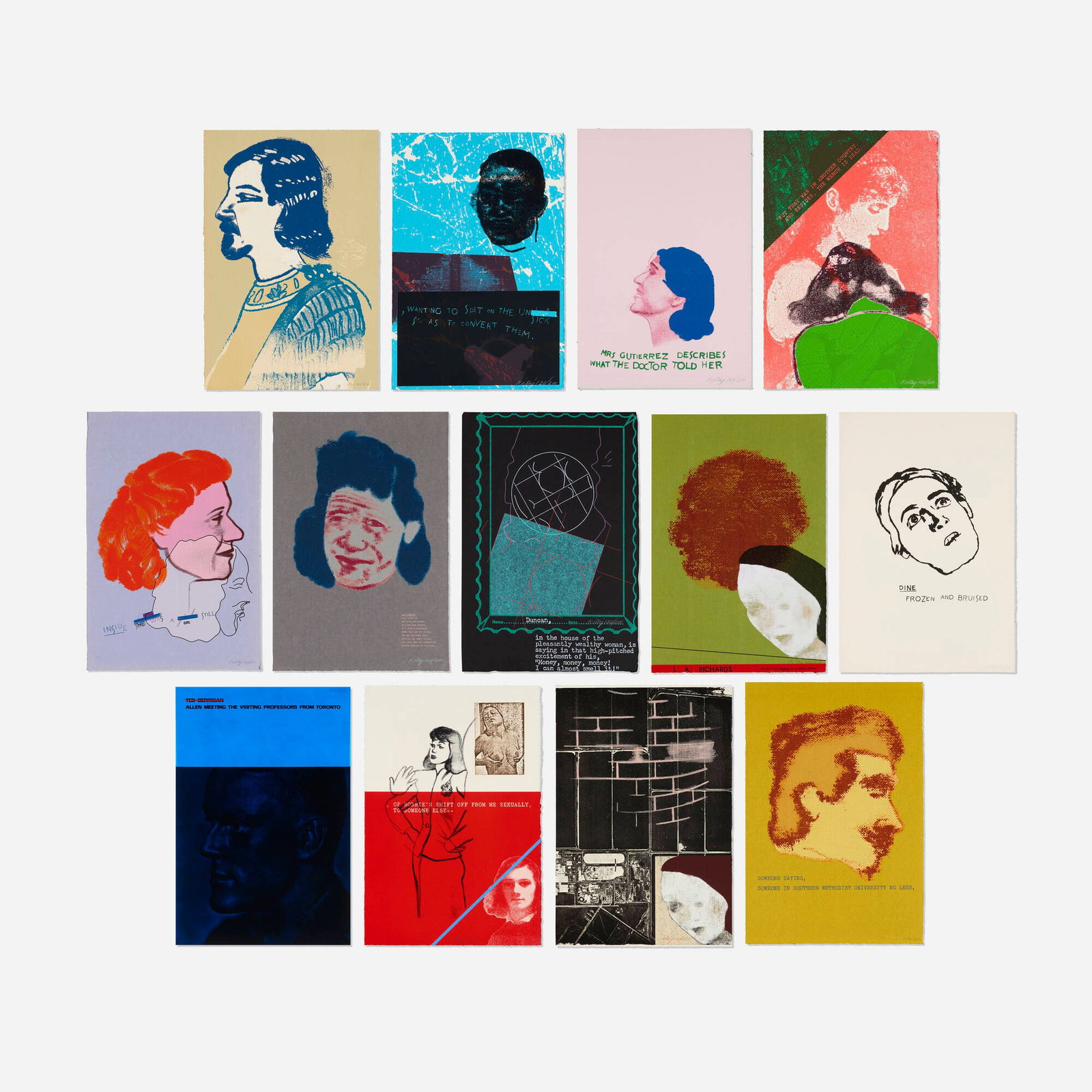 R.B. Kitaj, Day Book: R.B. Kitaj Day Book 1972 screenprint in colors, screenprint in colors on canvas, screenprint in colors on acetate, etching, lithograph in colors sheet (largest): 24.375 h x 16.625 w in (62 x 42 cm)