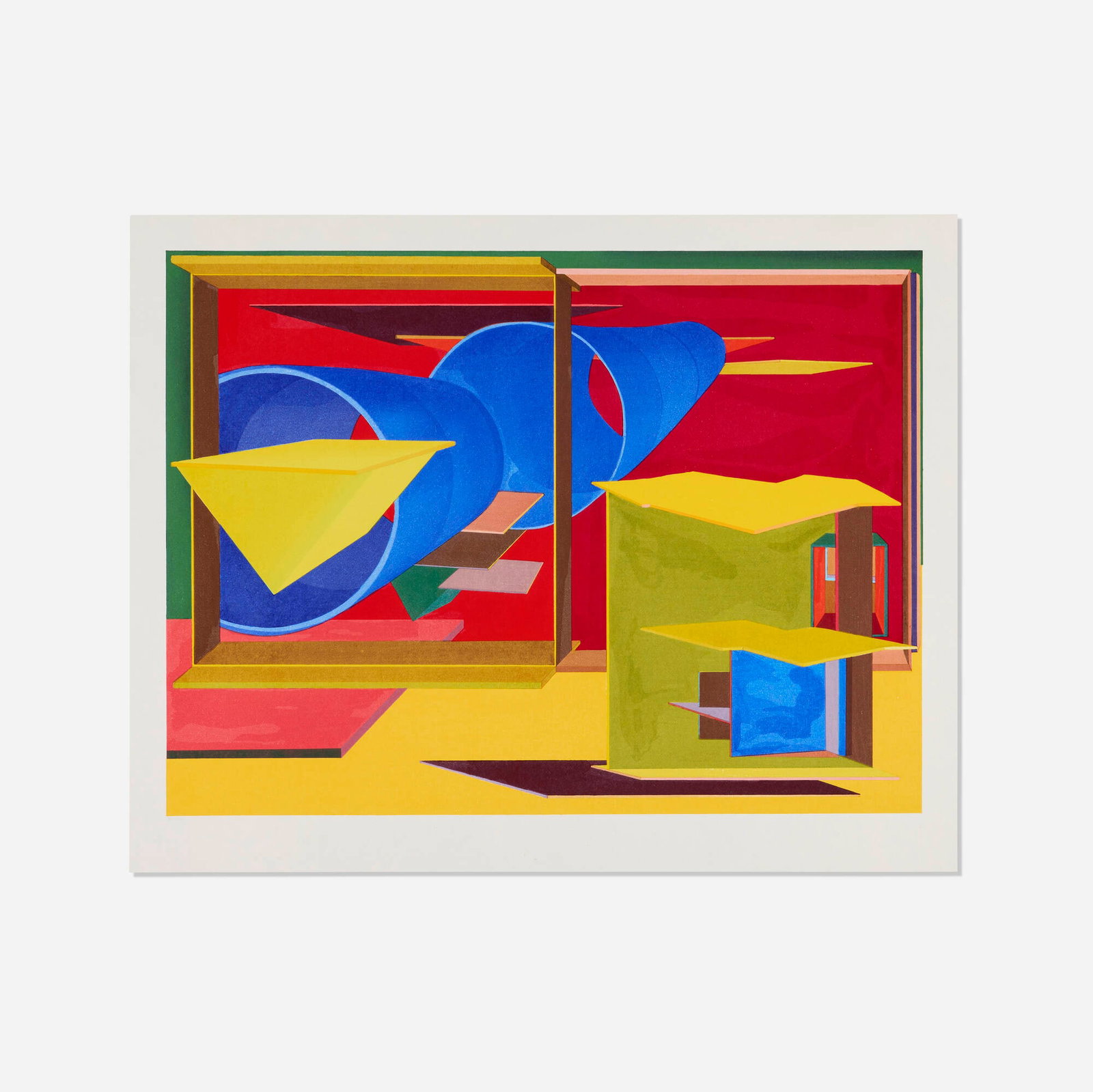 Al Held, Pachinko: Al Held Pachinko 1989 woodblock print in colors on Echizen Kozo image: 22.25 h x 30 w in (57 x 76 cm) sheet: 26.5 h x 33.25 w in (67 x 84 cm) Inscribed to lower left in Chinese characters. Signed and
