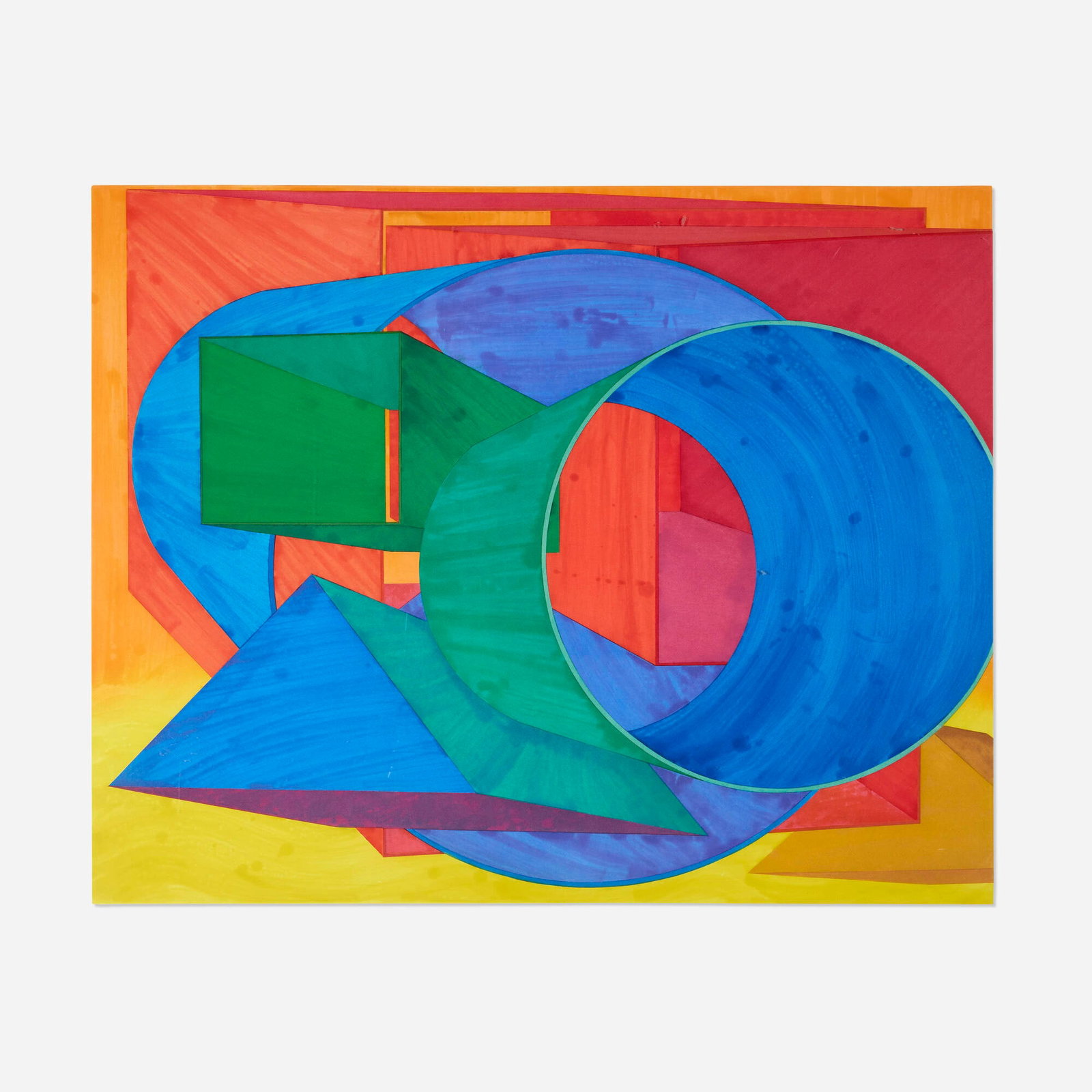 Al Held, Magenta: Al Held Magenta 1990 etching, aquatint and spitbite in colors on Somerset White image: 35.5 h x 44.375 w in (90 x 113 cm) sight: 37 h x 46.5 w in (94 x 118 cm) This work is number 1 from the edition
