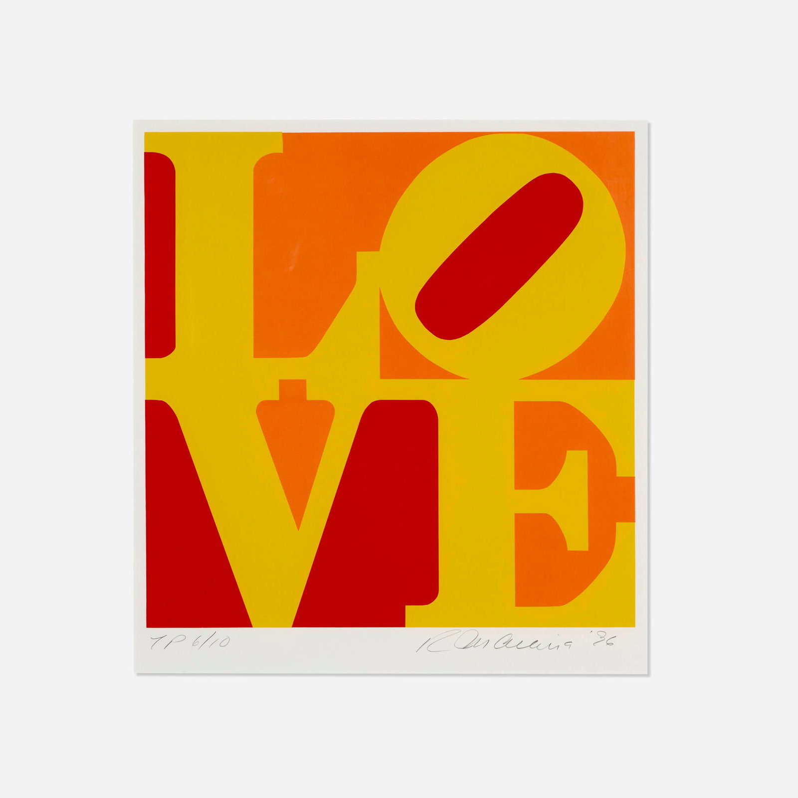 Robert Indiana, Untitled (from the Book of Love portfolio) (1 of 3)