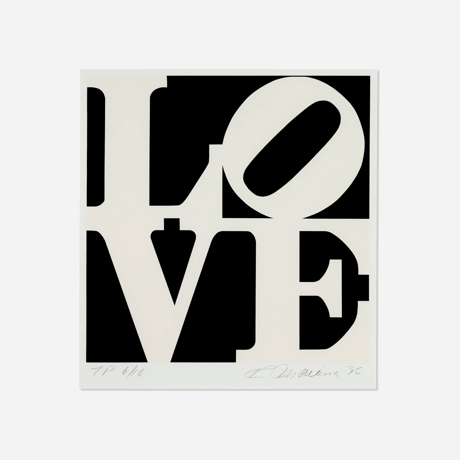 Robert Indiana, Untitled (from the Book of Love portfolio) (1 of 3)