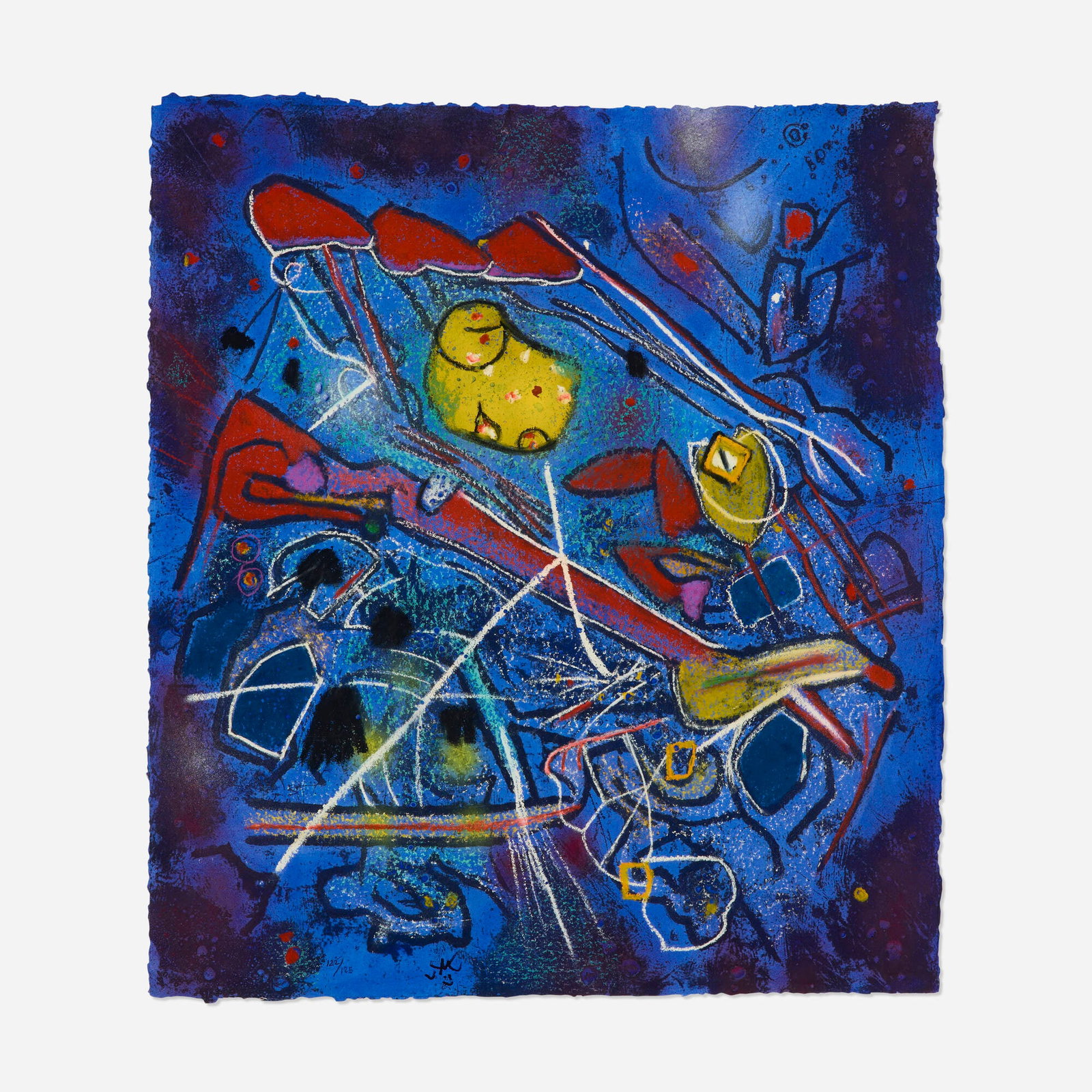 Roberto Sebastian Matta, Redness of Blue: Roberto Sebastian Matta Redness of Blue 1996 carborundum etching in colors on handmade paper 43 h x 38 w in (109 x 97 cm) Signed and numbered to lower edge '122/125 RM'. This work is number 122 from