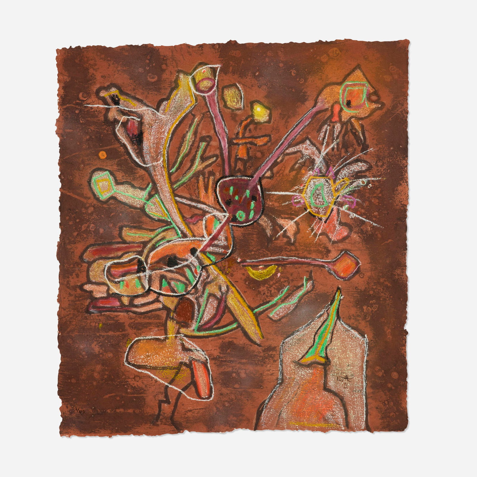 Roberto Sebastian Matta, New View: Roberto Sebastian Matta New View 1996 carborundum etching in colors on handmade paper 43.25 h x 39 w in (110 x 99 cm) Signed and numbered to lower edge '4/125 RM'. This work is number 4